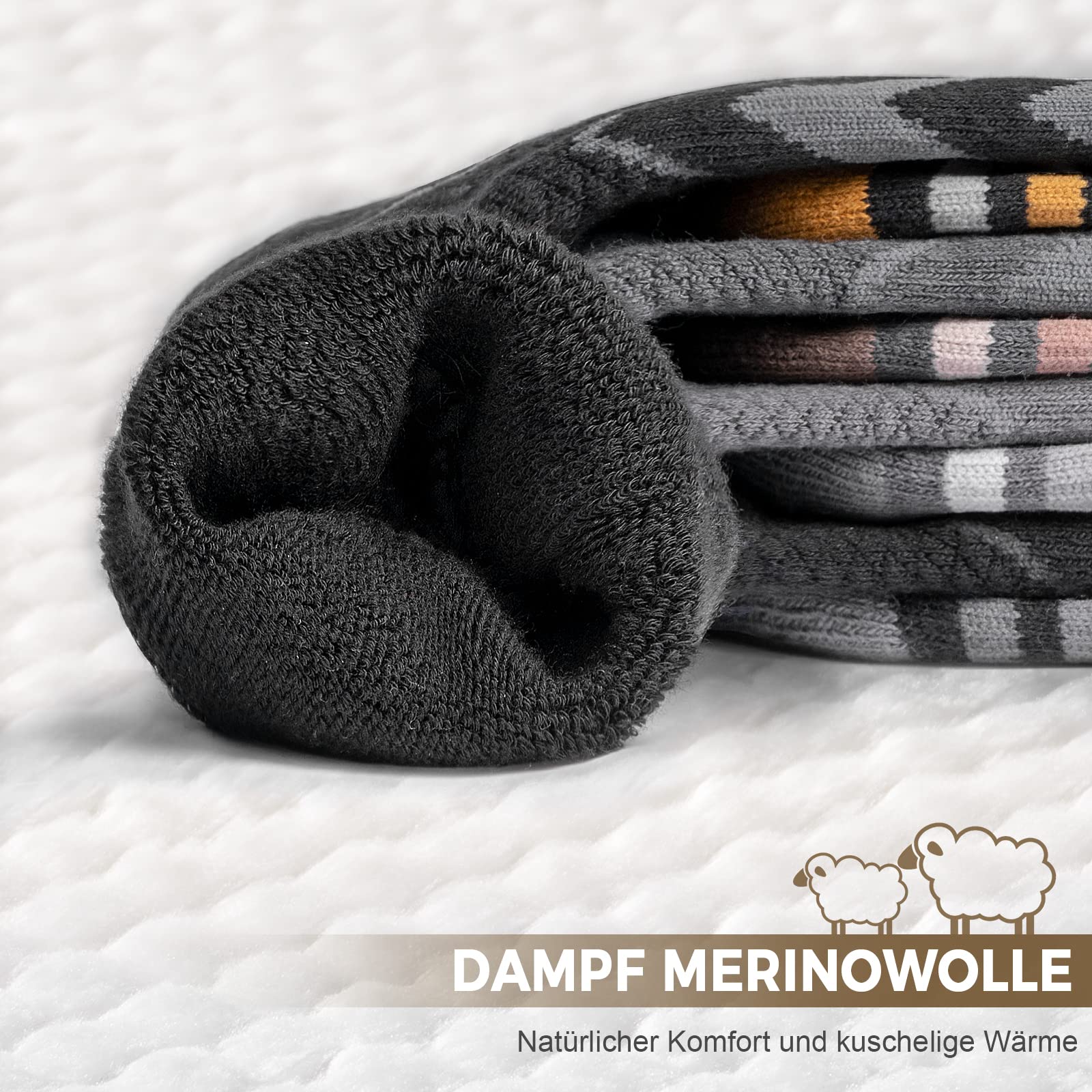 2 Paia Di Calze Sci in Lana Merino Per Uomo, Donna E Ragazzo, Calze Da Sci Snowboard a Compressione, Calze Termiche Sci Alte E Spesse Per Il Freddo, Traspiranti, Ad Asciugatura Rapida, Taglia 35-51