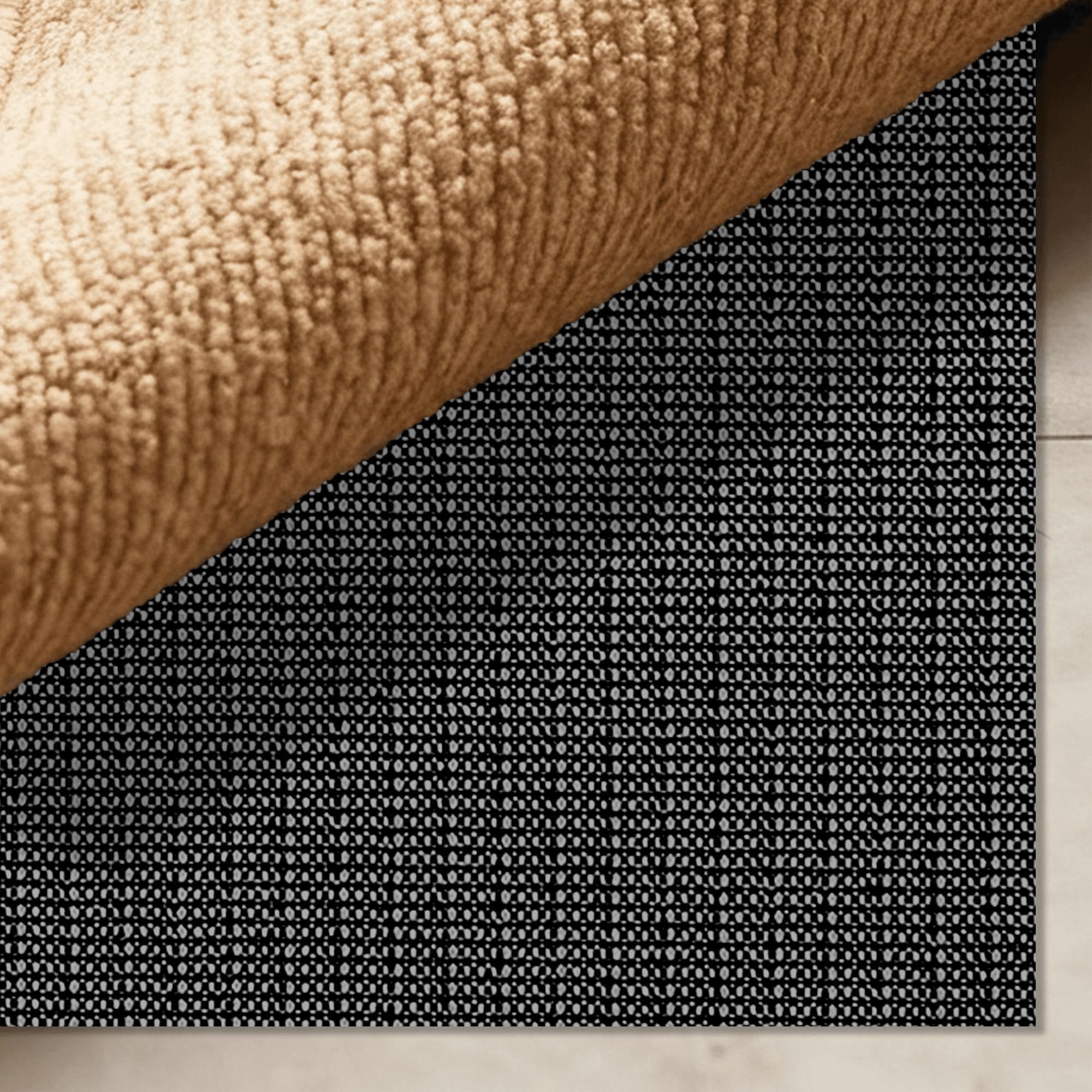 Tappetino Antiscivolo 180 x 225 cm Antiscivolo Tagliabile Rete Tappeti Multiuso per Moquette Cassetti Ripiani Materasso Divano, Nero