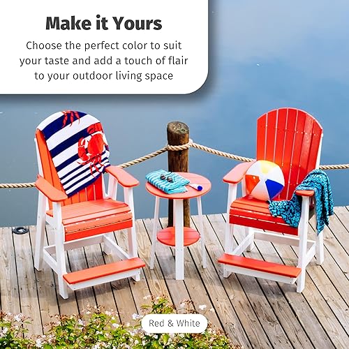 Miniatura 3 de LuxCraft Silla Balcón - Altura del mostrador - (Gris paloma sobre pizarra)