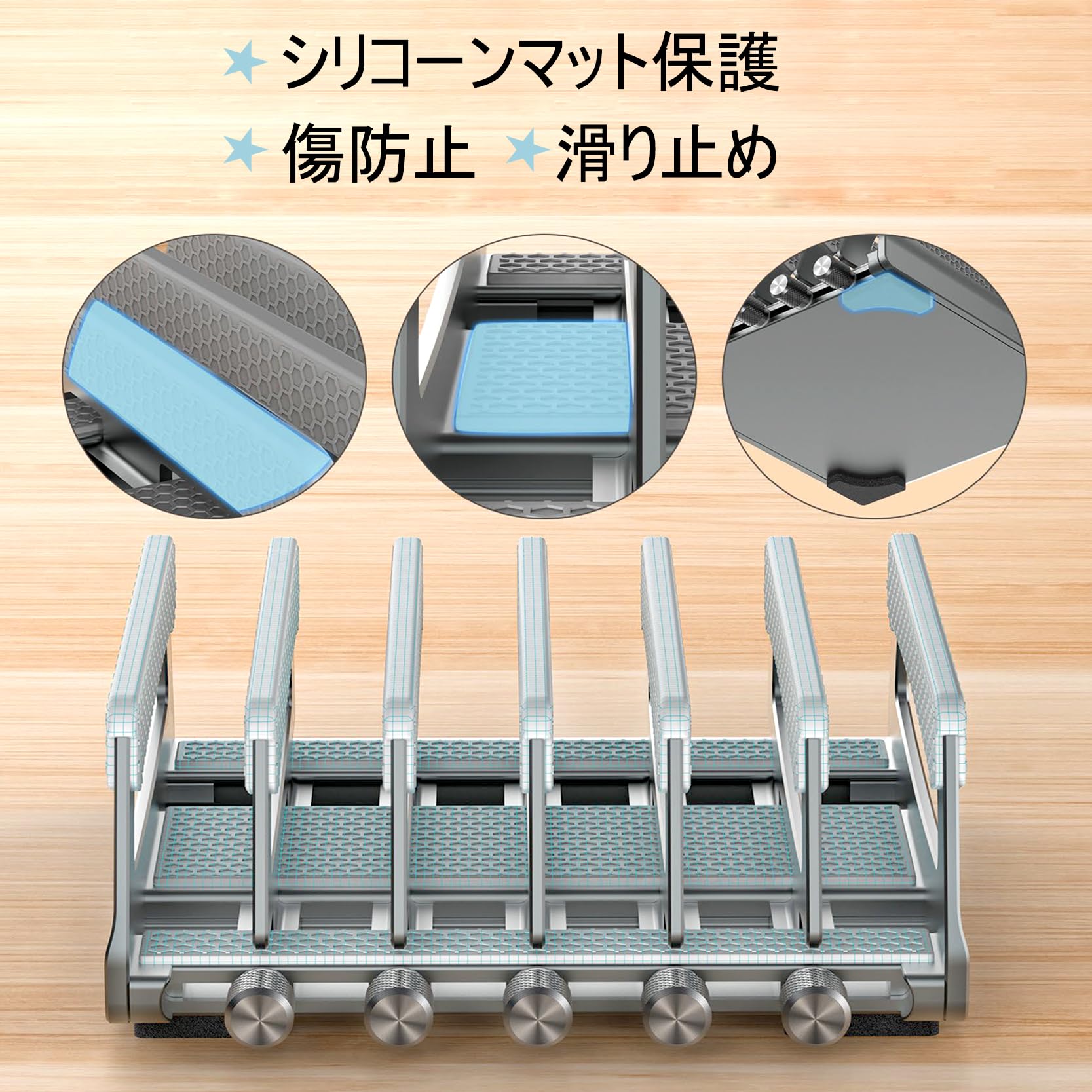 Amazon.co.jp: ノートパソコンスタンド 縦置き 6台収納 PCスタンド 6