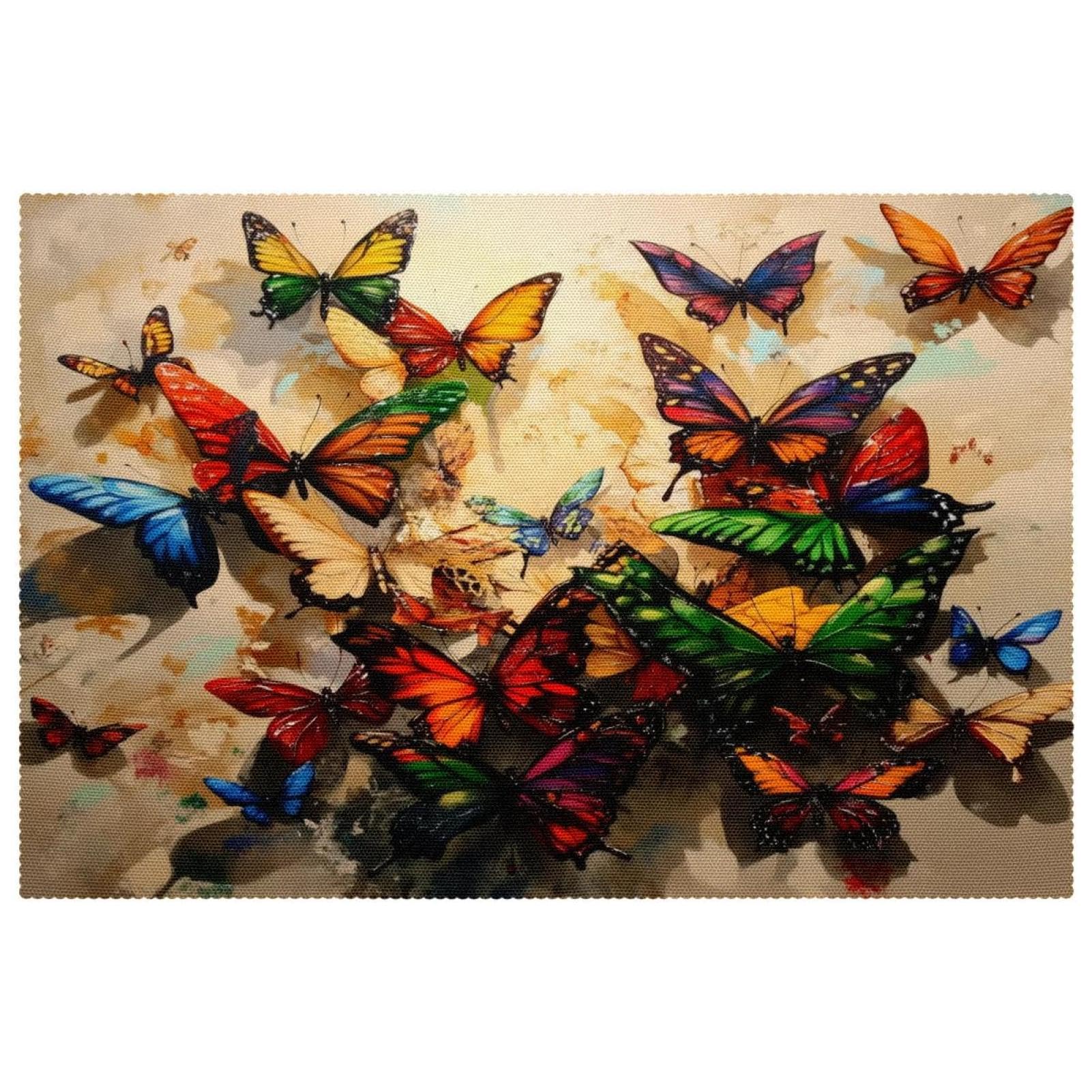 Set de table résistant à la chaleur lot de 6 tapis de protection papillon