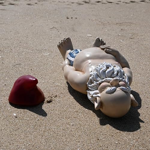 Miniatura 3 de Divertida estatua de gnomo de jardín para tomar el sol, gnomo de césped, gnomo hilarante, gnomo relajante, bonita decoración de jardín