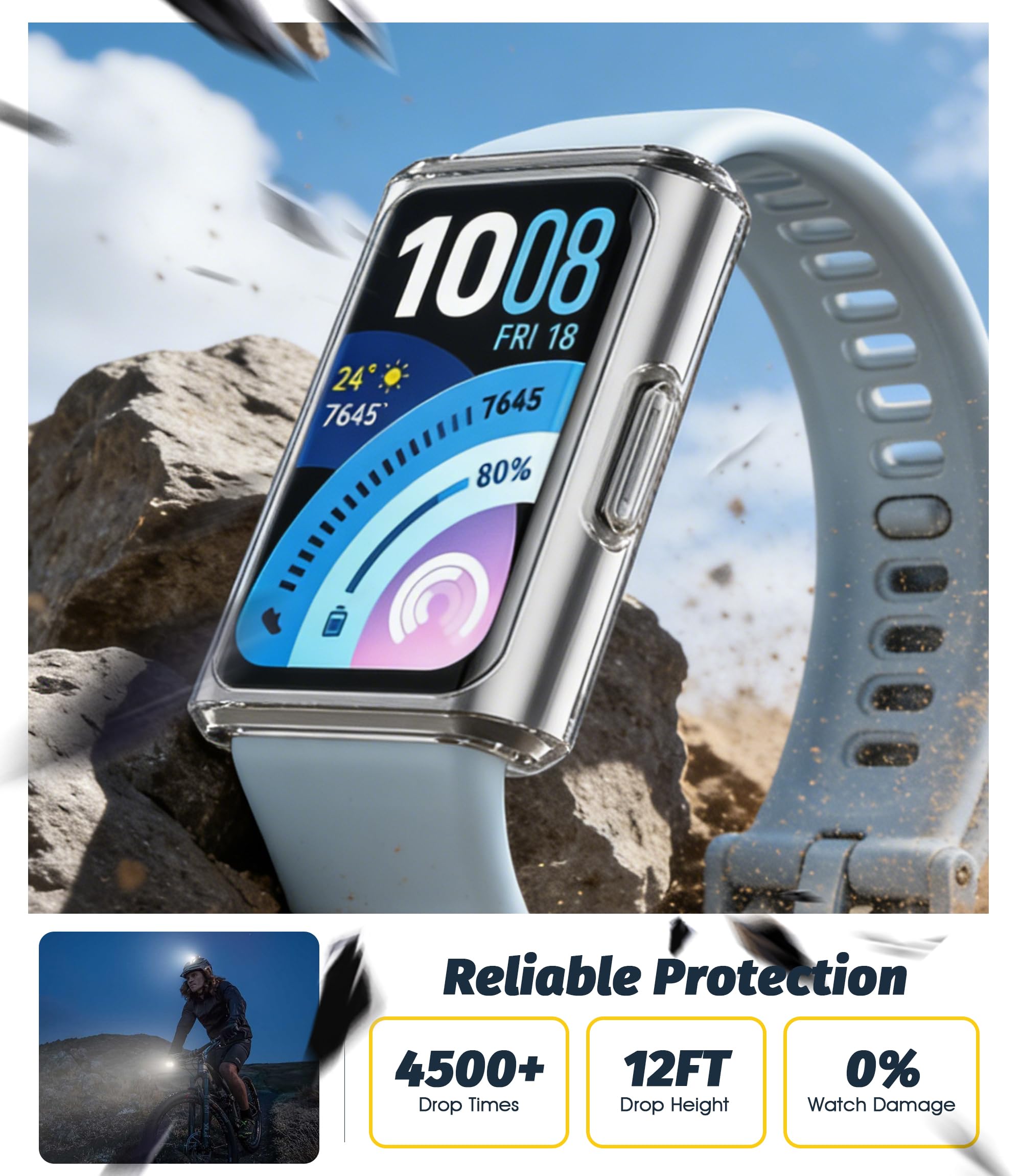 NEWZEROL 3 sztuki pokrowców ochronnych do Huawei Band 11 Pro, pełne pokrycie, zderzak TPU, elastyczne etui z ochroną przed zadrapaniami do Huawei Band 11 Pro – przezroczyste