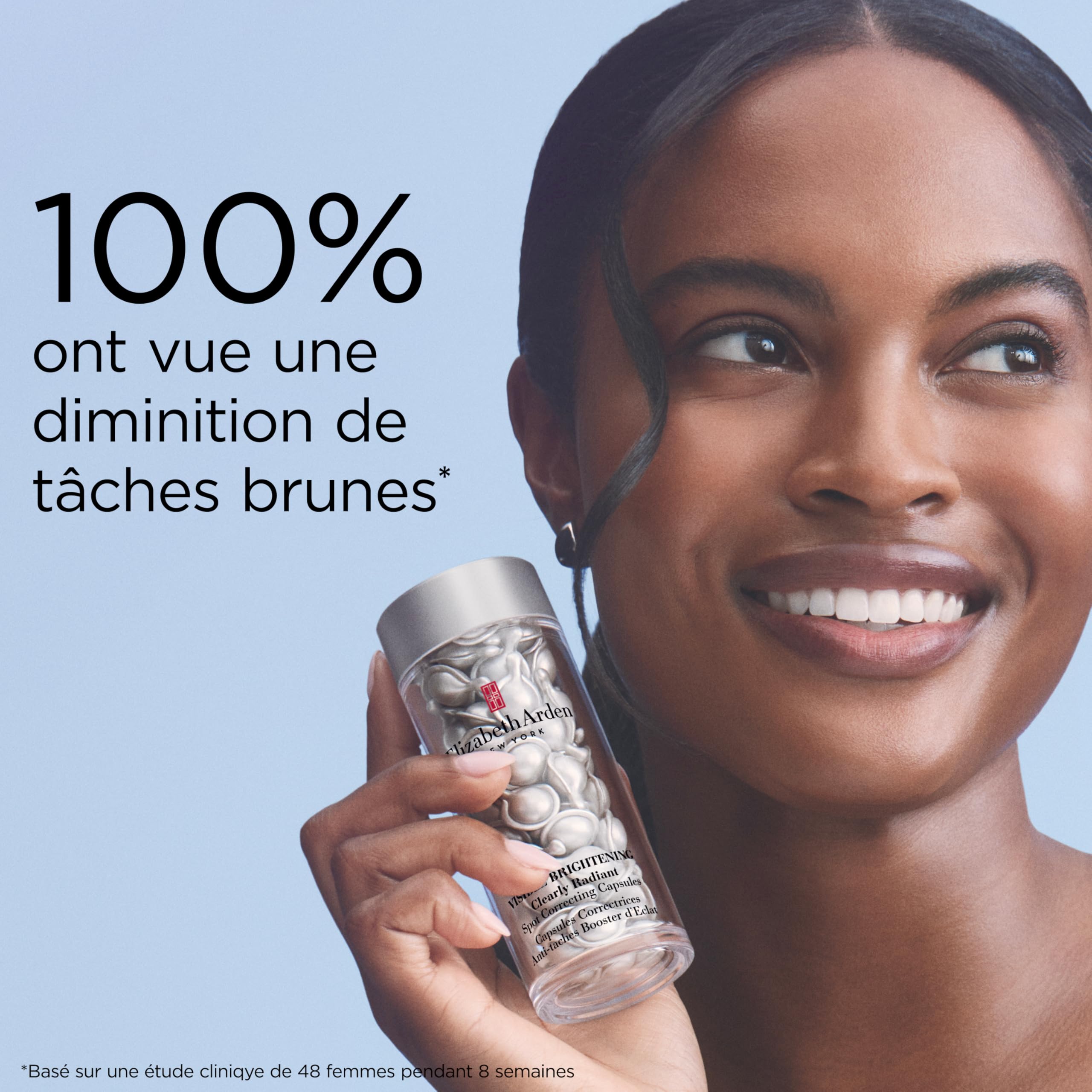 Elizabeth Arden, Visible Brightening Capsules Sérum Correctrices Anti-taches Booster d’Éclat, Serum visage, Soin skincare anti taches brunes, Lisse le teint, Eclat