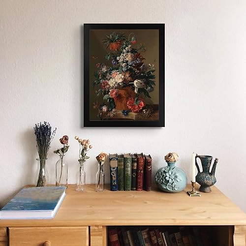 Miniatura 3 de Jan Van Huysum - Póster enmarcado para decoración de pared póster de reproducción de pintura de arte fino póster e imágenes de reproducción de