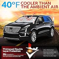 Vista 120 de KAYZT Parasol para parabrisas para Toyota Tacoma 2016-2025, plegable, accesorios de ajuste personalizado para ventana delantera