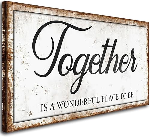 Miniatura 34 de Arte de pared en lienzo con citas inspiradoras para el hogar y la familia, arte de pared con texto en inglés «Home Sweet Home» enmarcado, con citas