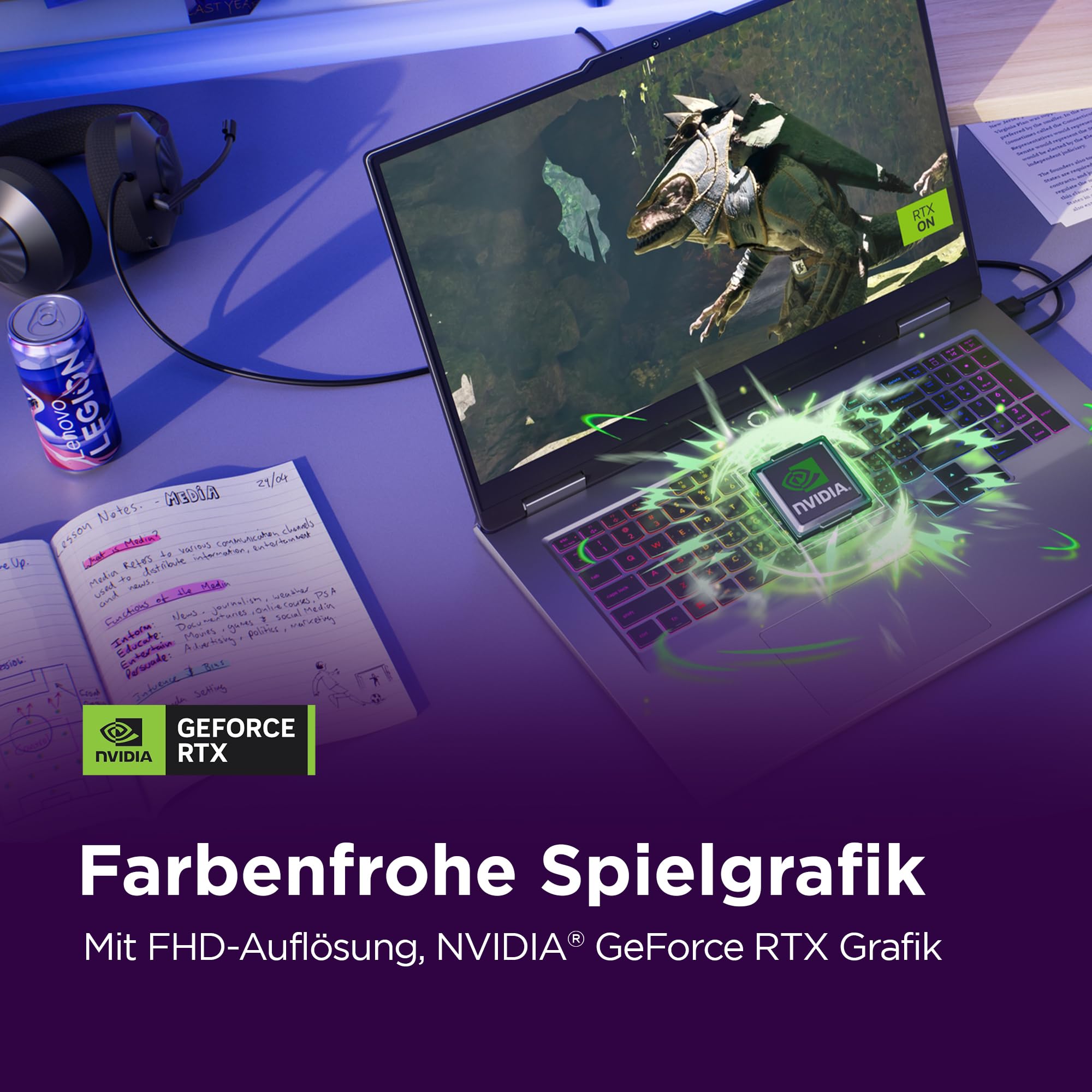 Lenovo LOQ Gaming AI Laptop | 17.3" Full HD 165Hz Display | Intel Core i7-14700HX | 16GB RAM | 1TB SSD | NVIDIA GeForce RTX 5060 | Windows 11 | QWERTZ | Grau | 3 Monate GamePass