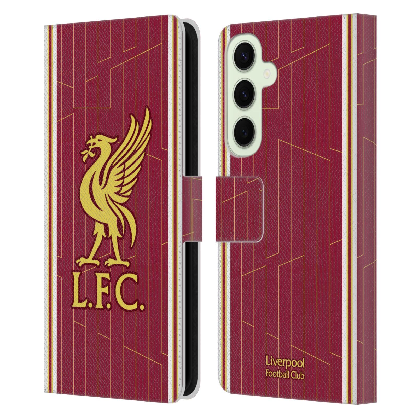 Head Case Designs Officially Licensed Liverpool Football Club Home Kit 2024/25 Leather Wallet Case Compatible With Samsung Galaxy S25+ — image 1
