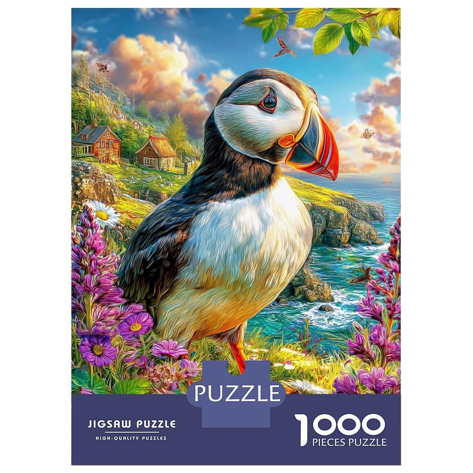 Puffin Puzzle 1000 Pcs Impossible Jigsaw Puzzle, Challenge Puzzle for Adults & for Age 14 And Up 38x26cm/1000pcs