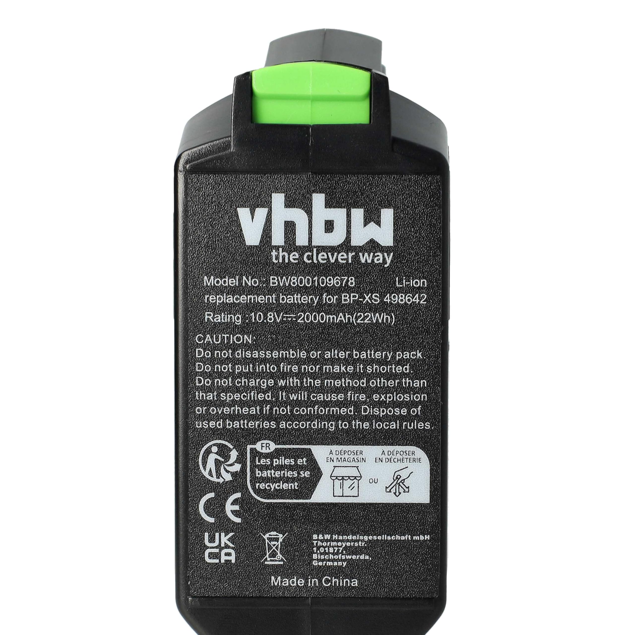 vhbw Batería Compatible con Festool CXS 1.5 Li Plus