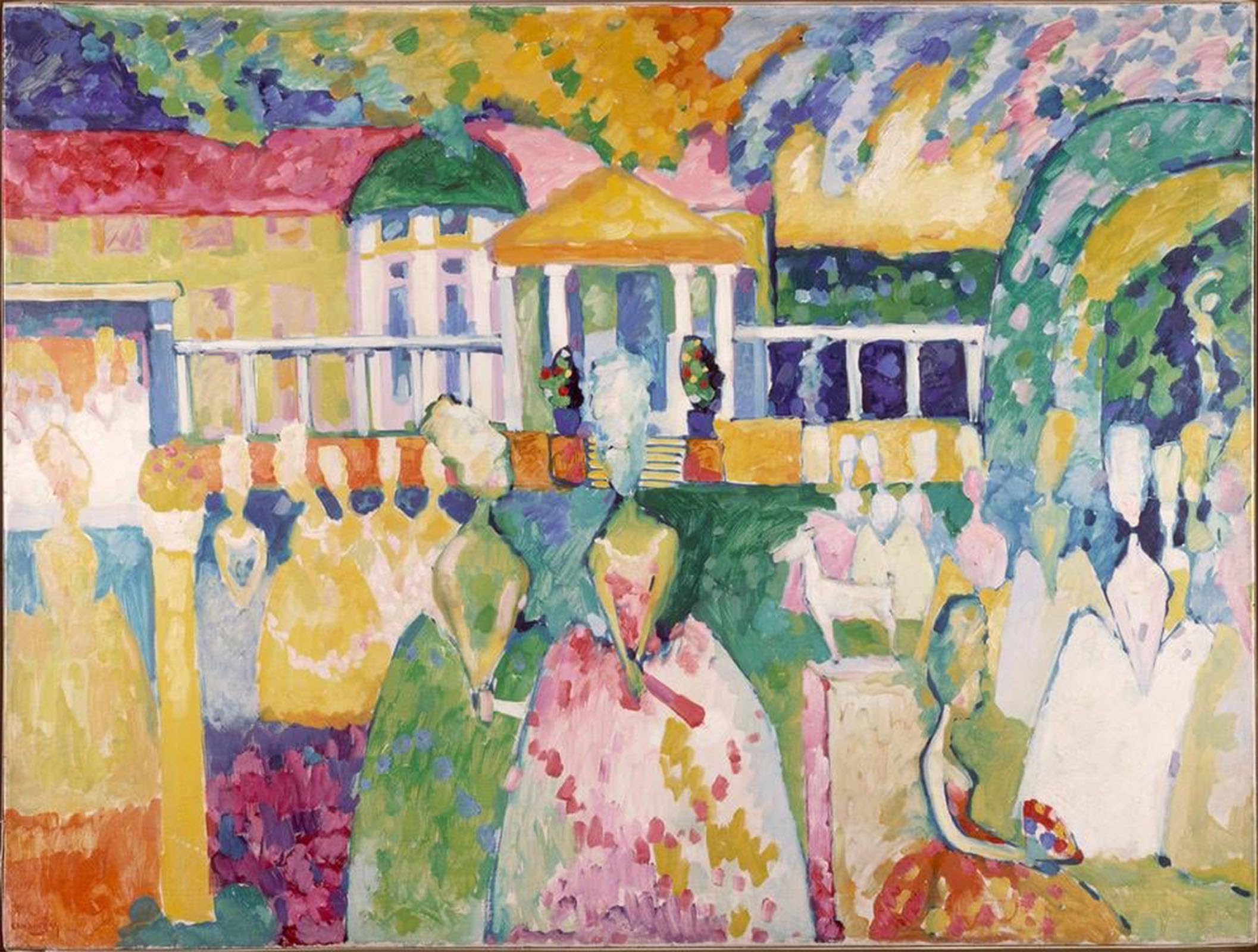 SERENDIPITP Vintage Wall Art Canvas Nordic Poster Canvas Print Picture Ladies in crinolines by Wassily Kandinsky Wall Art Poster for Home Decor 60x90cm