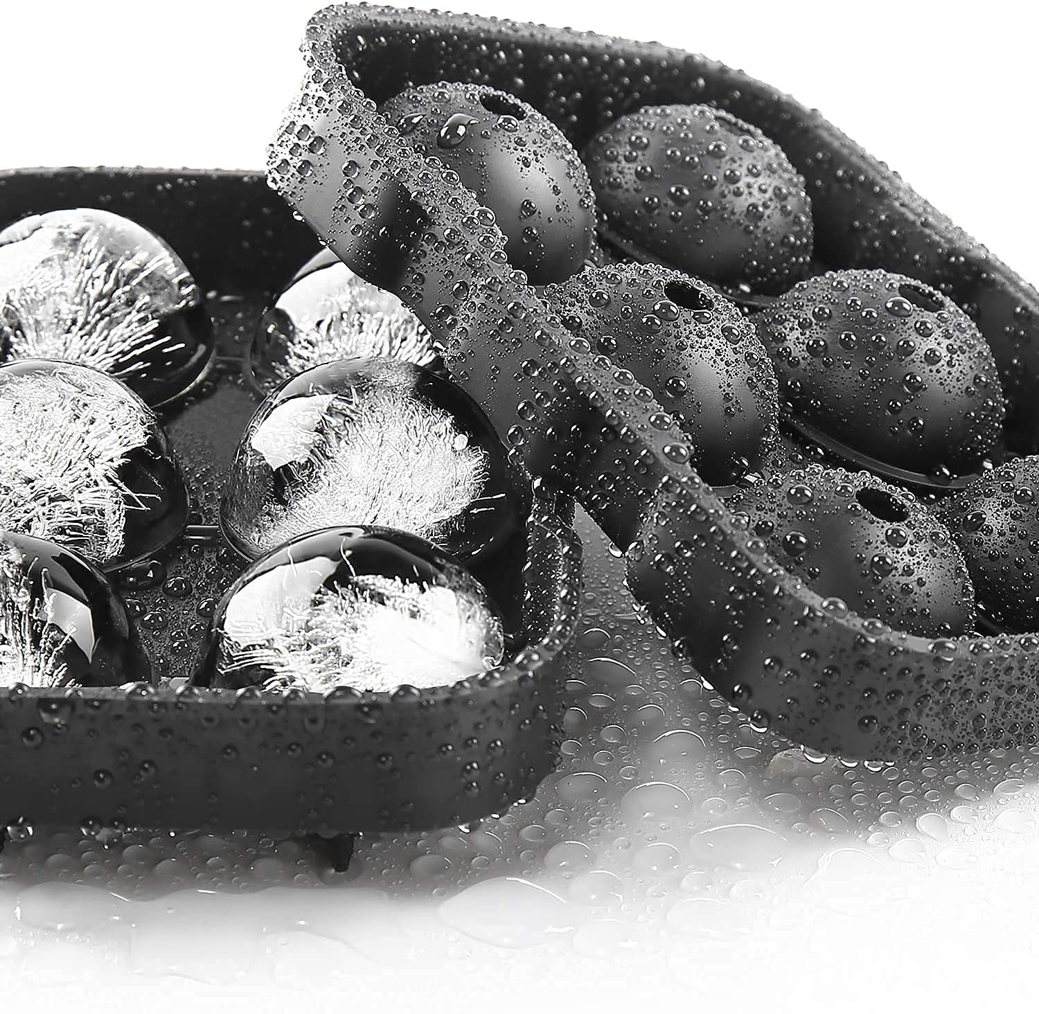 DRE-Lot De 2 Bacs à Glaçons En Silicone, Gros Glaçon Avec