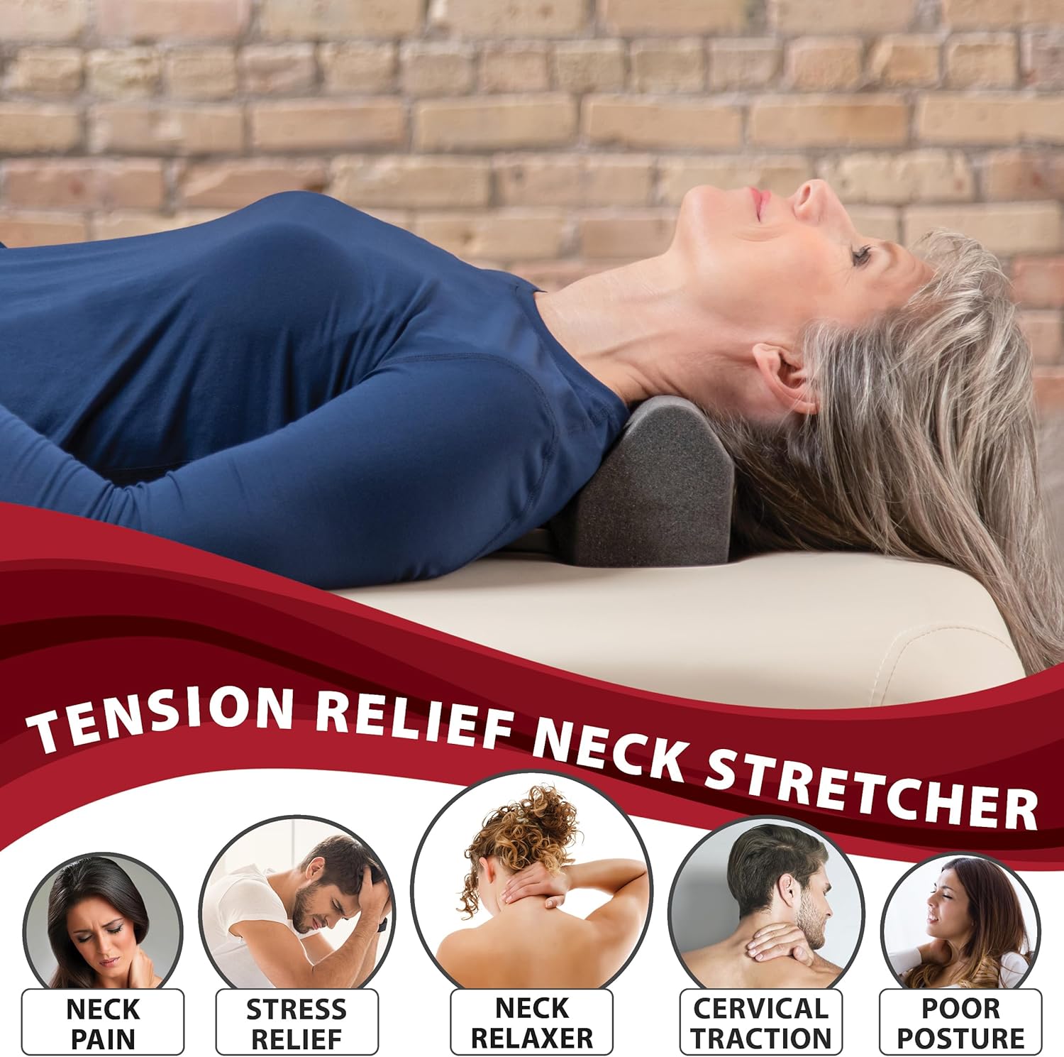 Core Products Apex Premium Orthosis Cervical Traction Device - Neck Stretcher & Shoulder Relaxer - Gentle Neck Traction Device for Spinal Health, Alignment & Neck Pain Relief -Mild Support