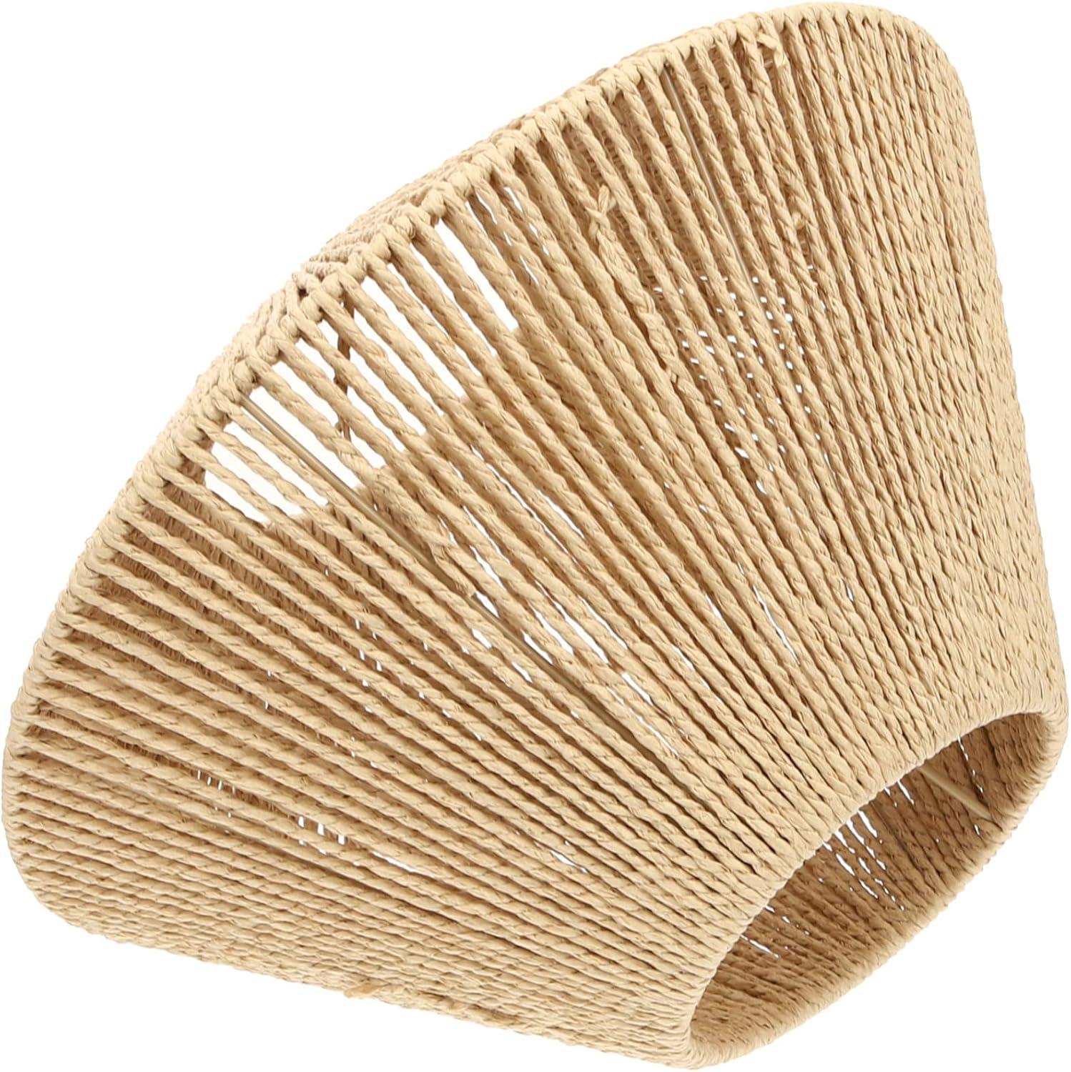 BESTonZON Vintage Woven Rattan Lamp Shade Elegant Replacement Light Cover for Pendant Lamps Rustic Home for Dining Rooms and Zen Spaces