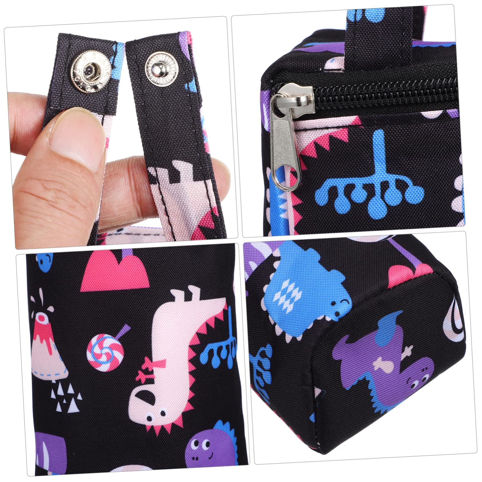 6piezas Bolsa Térmica para Biberones De Protección Aislante para Almacenamiento De Leche Materna para Paseos Carrito o Bolsas De Diseño Dibujos Animados Gris