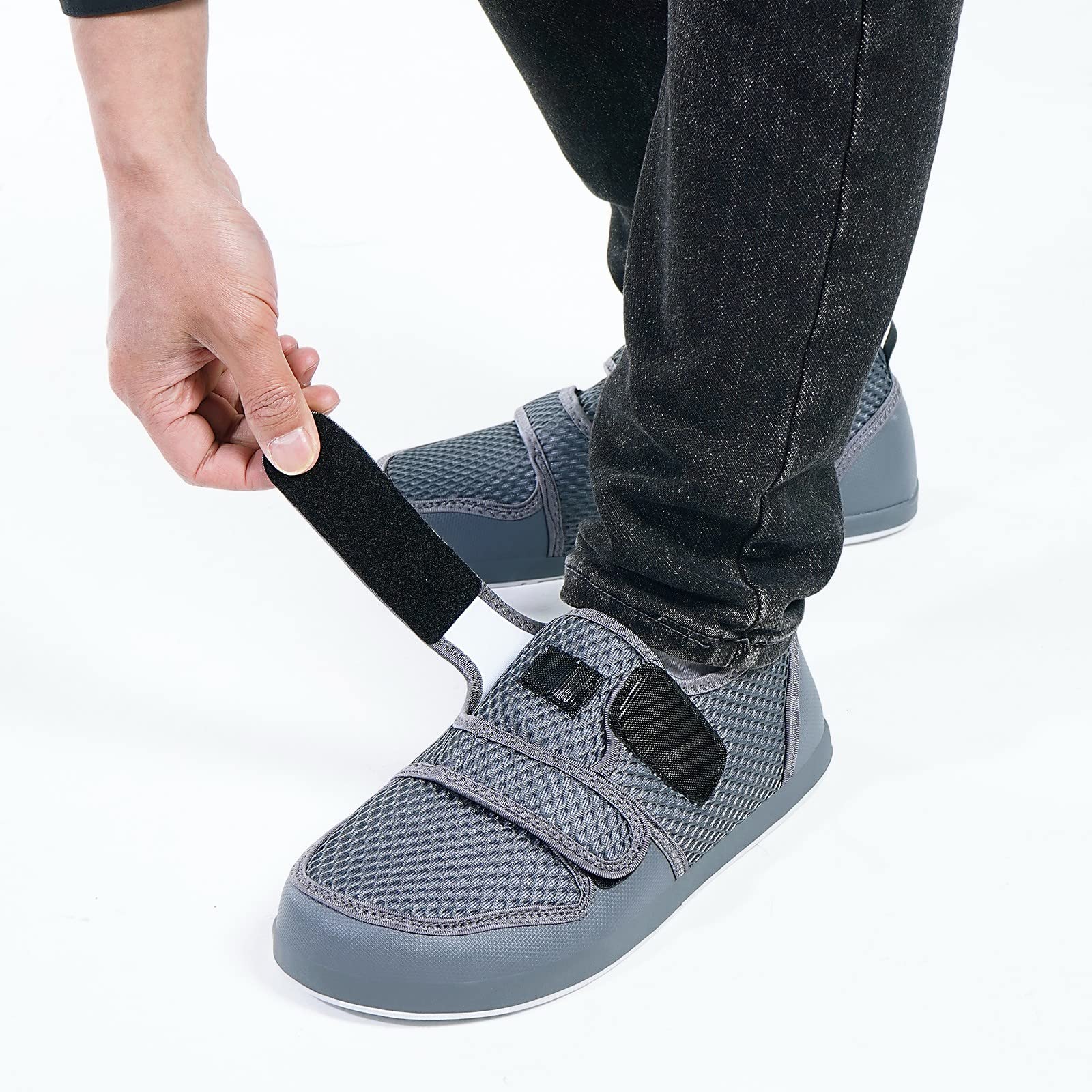 Scarpe Diabetiche Donna Pantofole Uomo Ultra-Leggero Ortopedica Edema Scarpe da Riabilitazione da Passeggio Anziani Piedi Gonfi Traspirante Regolabili Larghe Ciabatte