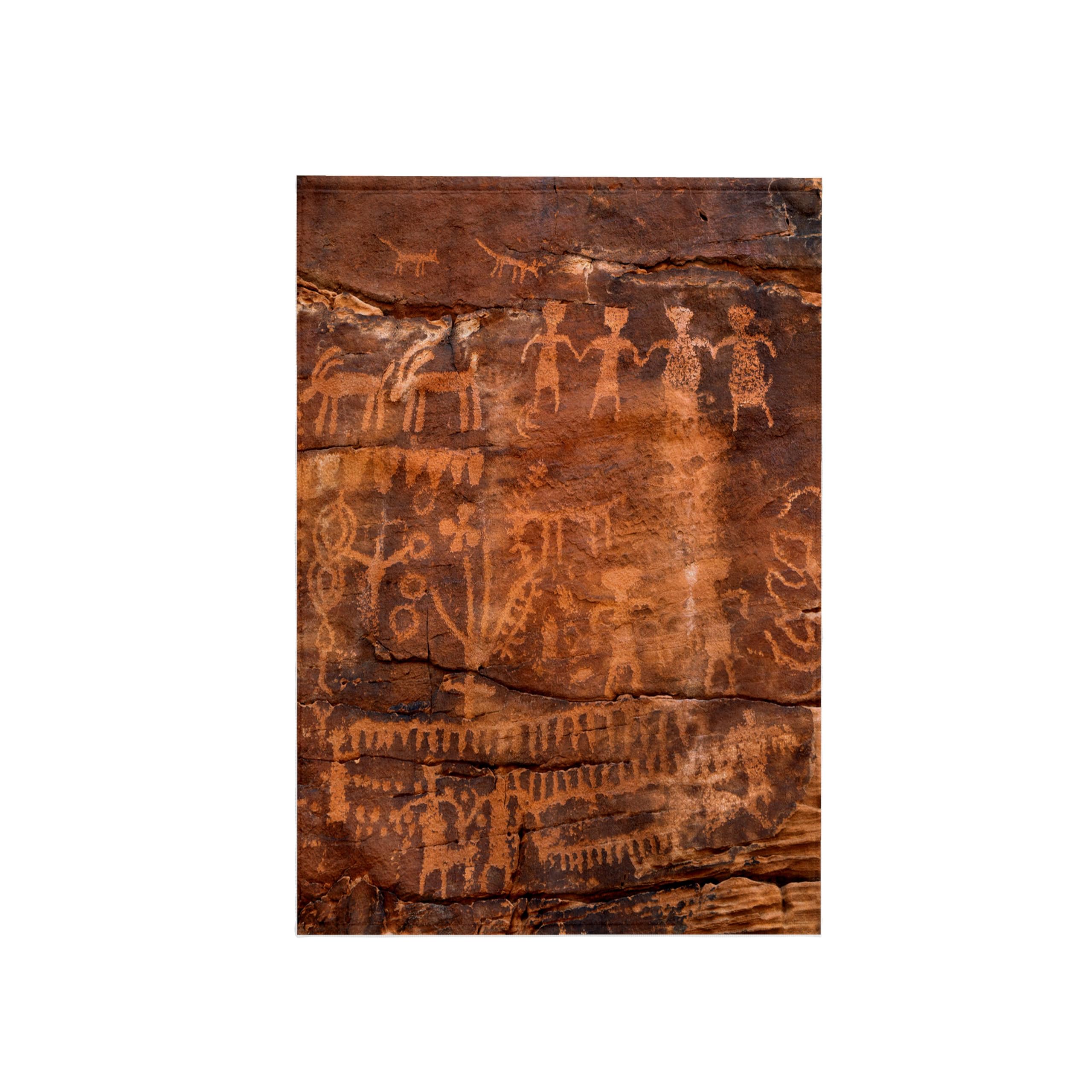 3dRose "USA, Southwest, Indian Petroglyphs on Sandstone Towel, Polyester/Cotton, White, 15 x 22-Inch