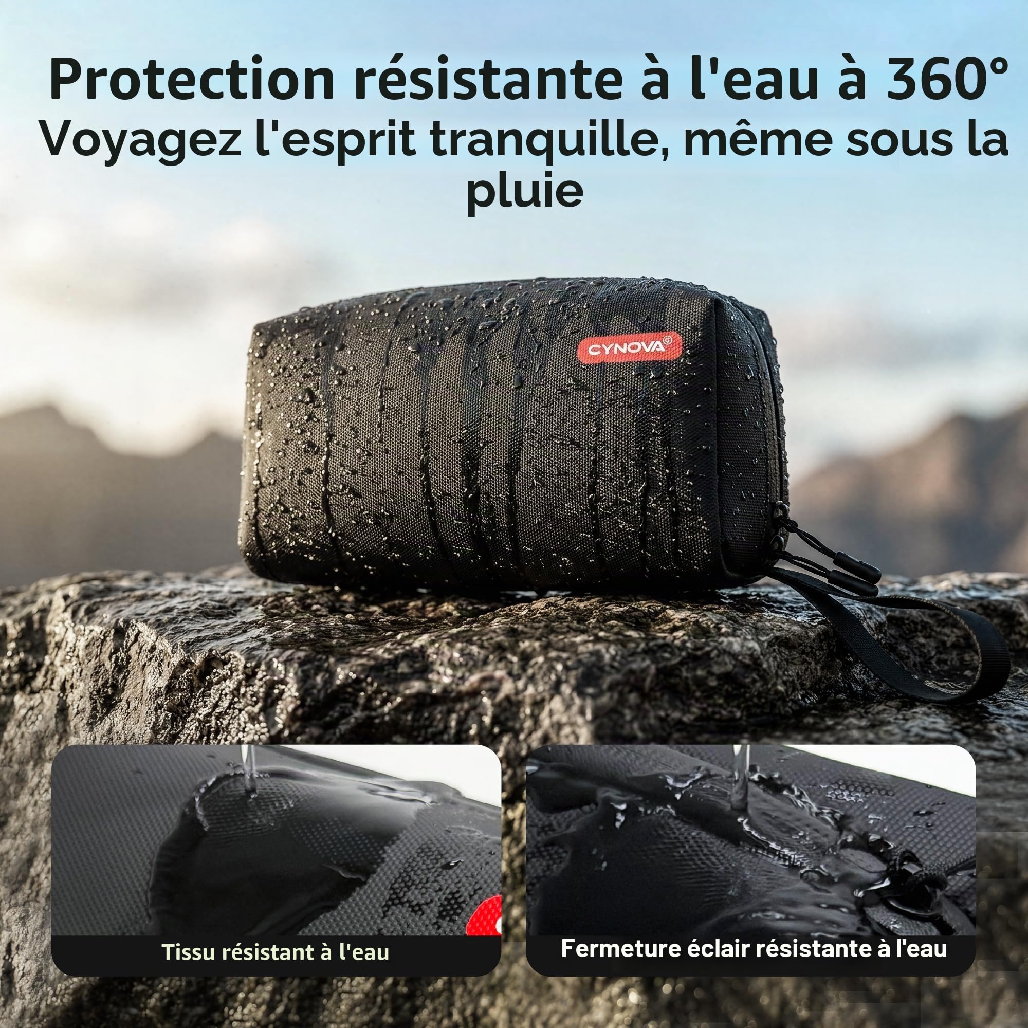 CYNOVA Sac de transport pour DJI Osmo Pocket 4, Osmo Pocket 4 avec bandoulière, grande capacité, étui de transport de protection pour Osmo Pocket 3, accessoires Osmo Pocket 4/3/Xtra Muse