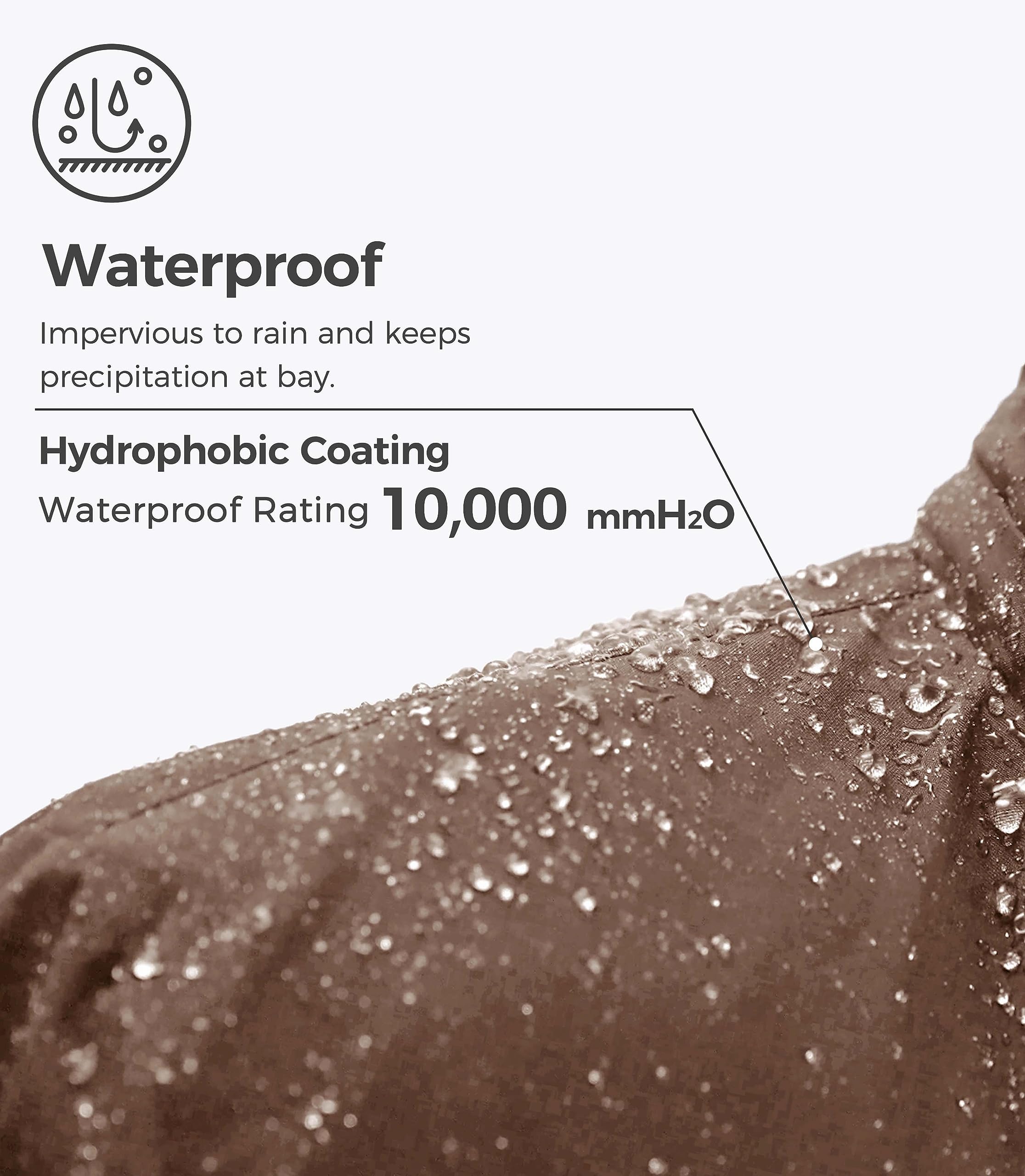 Wantdo Giacca da Sci Montagna Calda Invernale Parka da Neve Imbottita Cappotto da Snowboard in Pile Giubbotto con Cappuccio Impermeabile Uomo