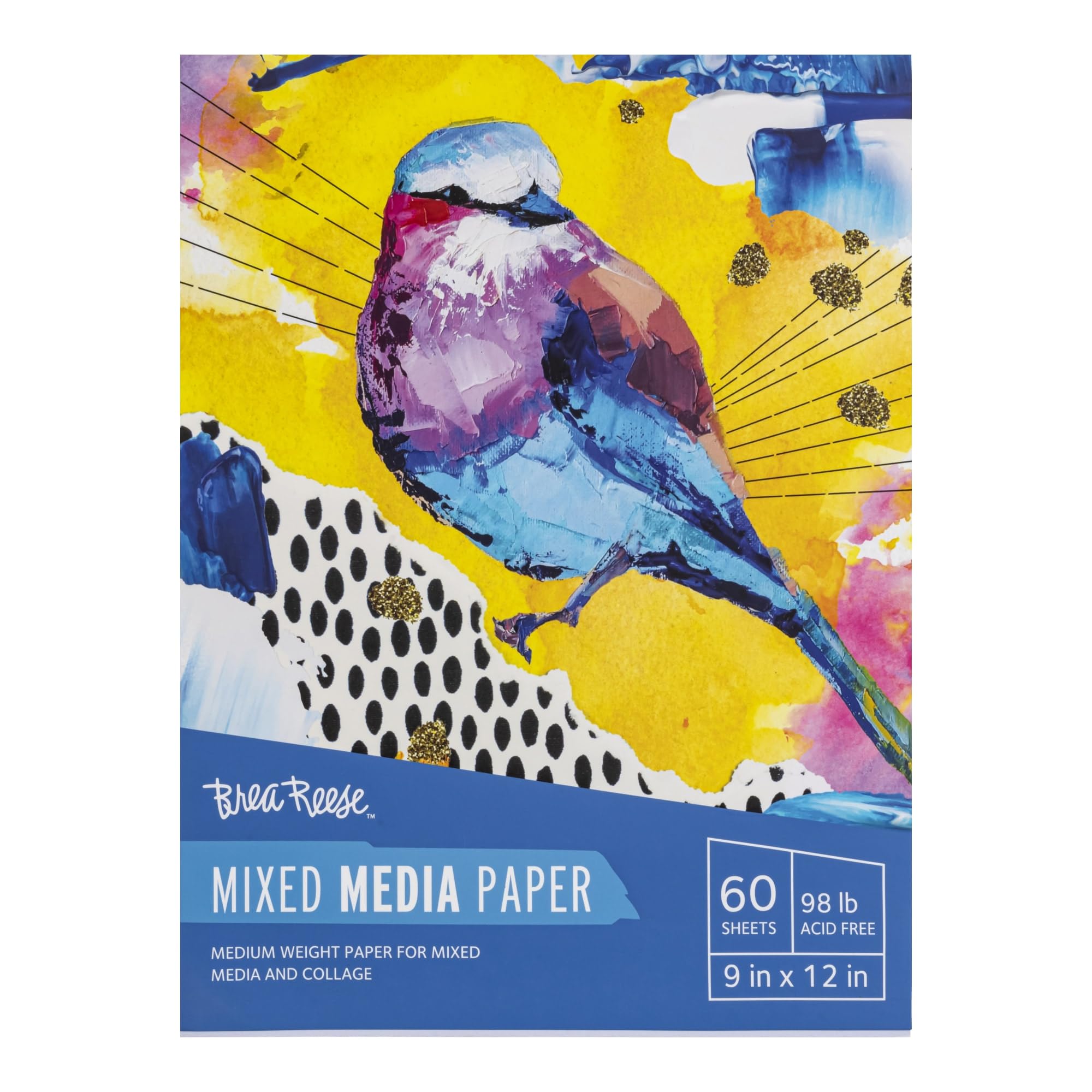 Momenta Brea Reese Mixed Media Paper Pad 9"X12"-60 Sheets