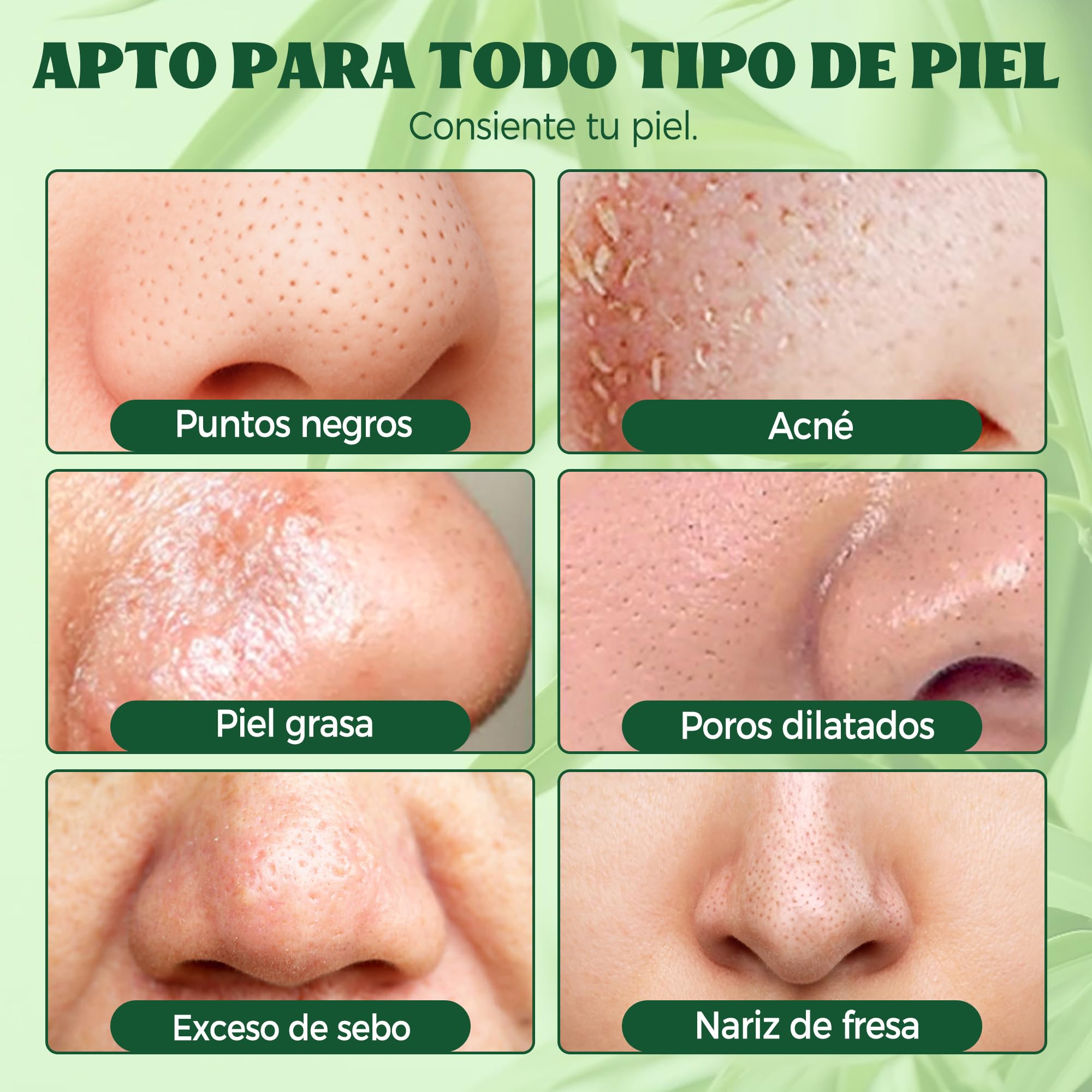 HuakChai 80 Tiras Puntos Negros Nariz, Tiras de Carbón Activo para Limpieza Profunda de Poros, Elimina Espinillas y Exceso de Grasa, Cuidado Facial para Hombre y Mujer — view 6