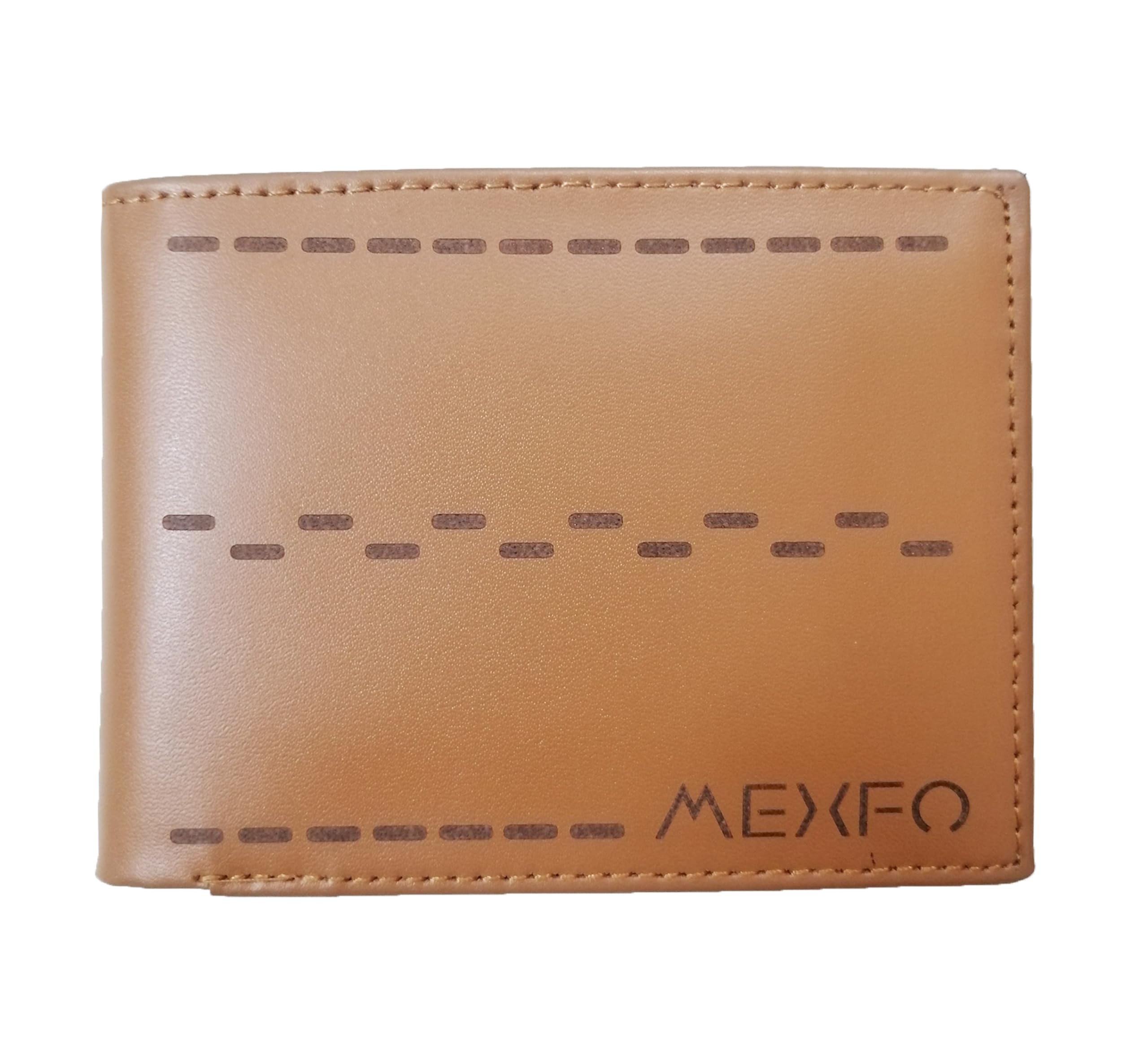 MexfoHandmade Genuine Leather Men's Wallet: 9 Credit Card Holders, 2 Cash Compartments, 1 ID Card Pocket
