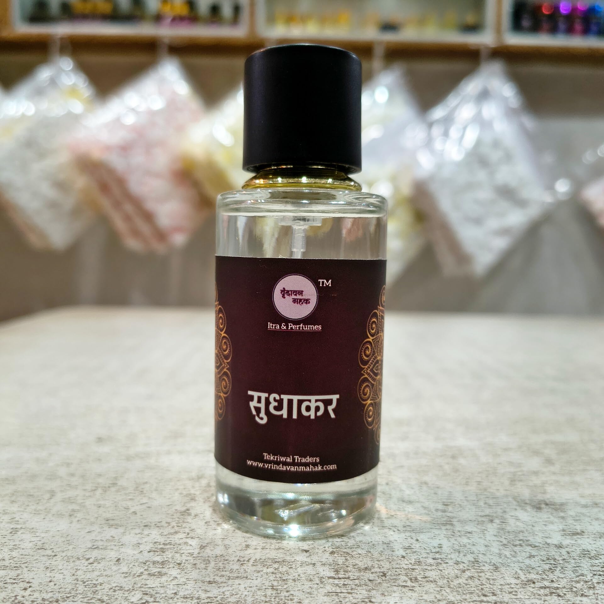 Sudhakar Perfume by Vrindavan Mahak | 50ml Long-Lasting Fragrance | Blend of Sweet Amber, Florals, White Musk, Rose & Sweet Sandal | Made in Vrindavan | 12-Hour Scent | Unisex Perfume for Daily & Spiritual Use-image-17