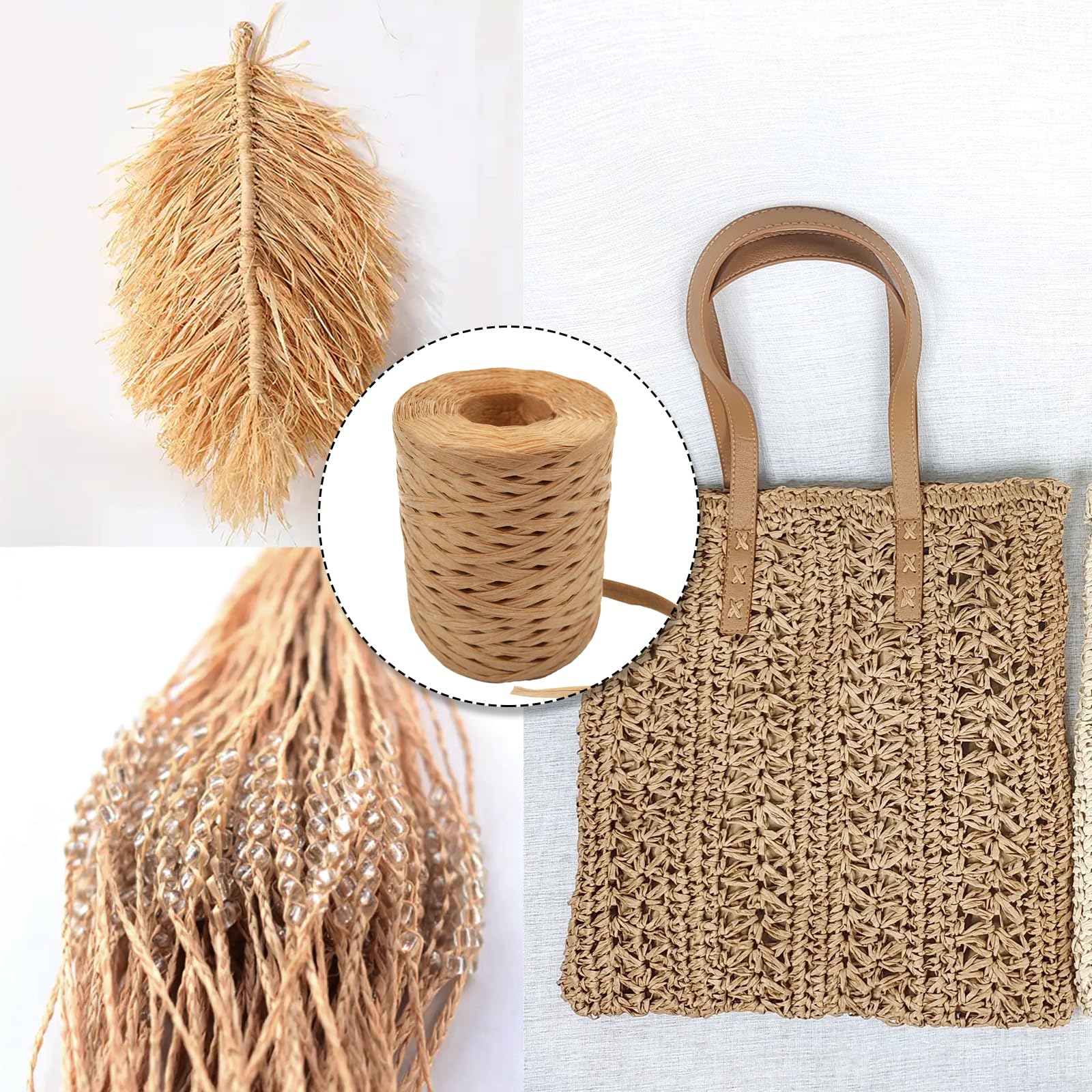 Nastro Di Rafia Colorato - 2 Rotoli Per Fai Da Te, Decorazioni Regali E Matrimoni | Biodegradabile