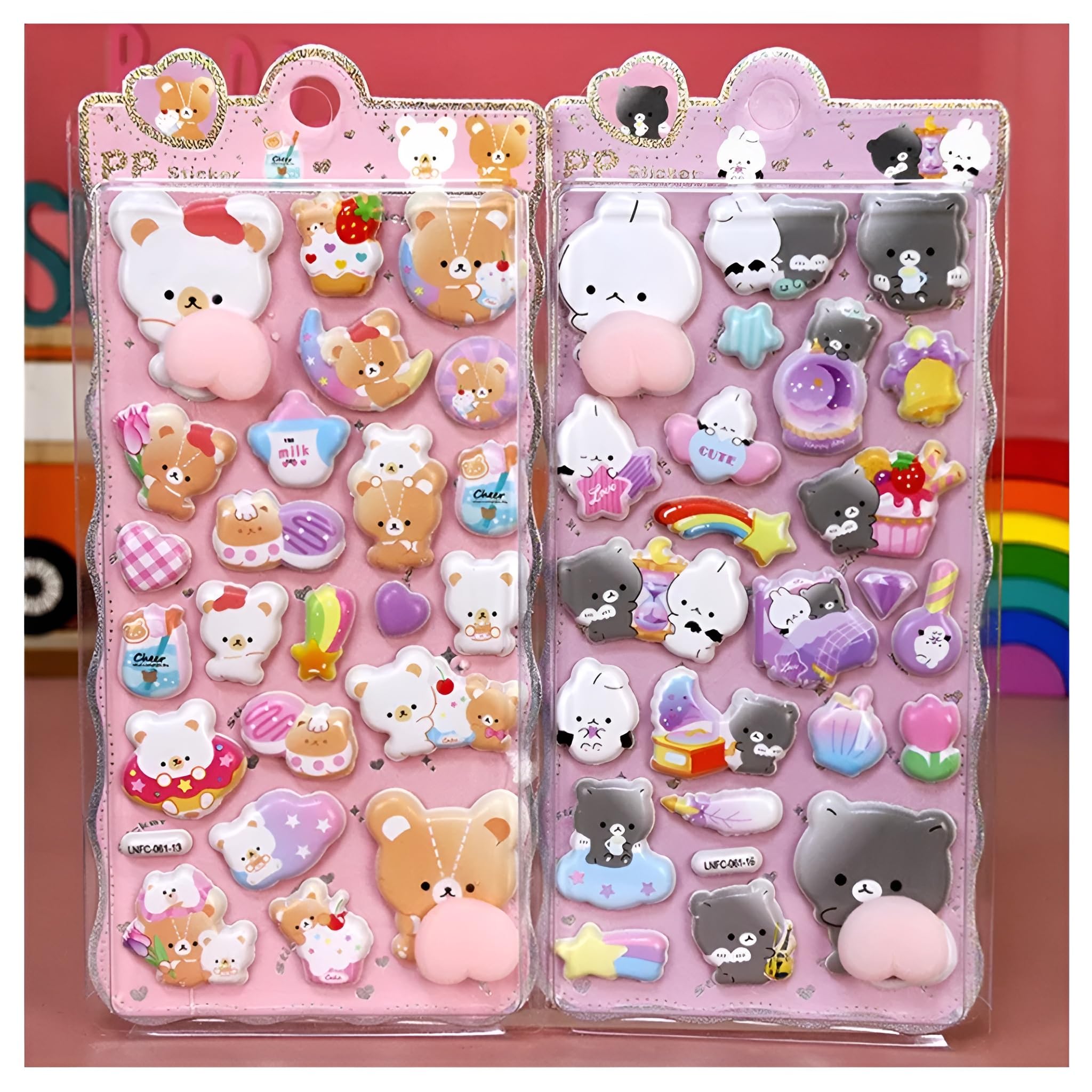 Amazon.co.jp: Yurika シール可愛い 3Dシール 立体デコシール 女の子 2