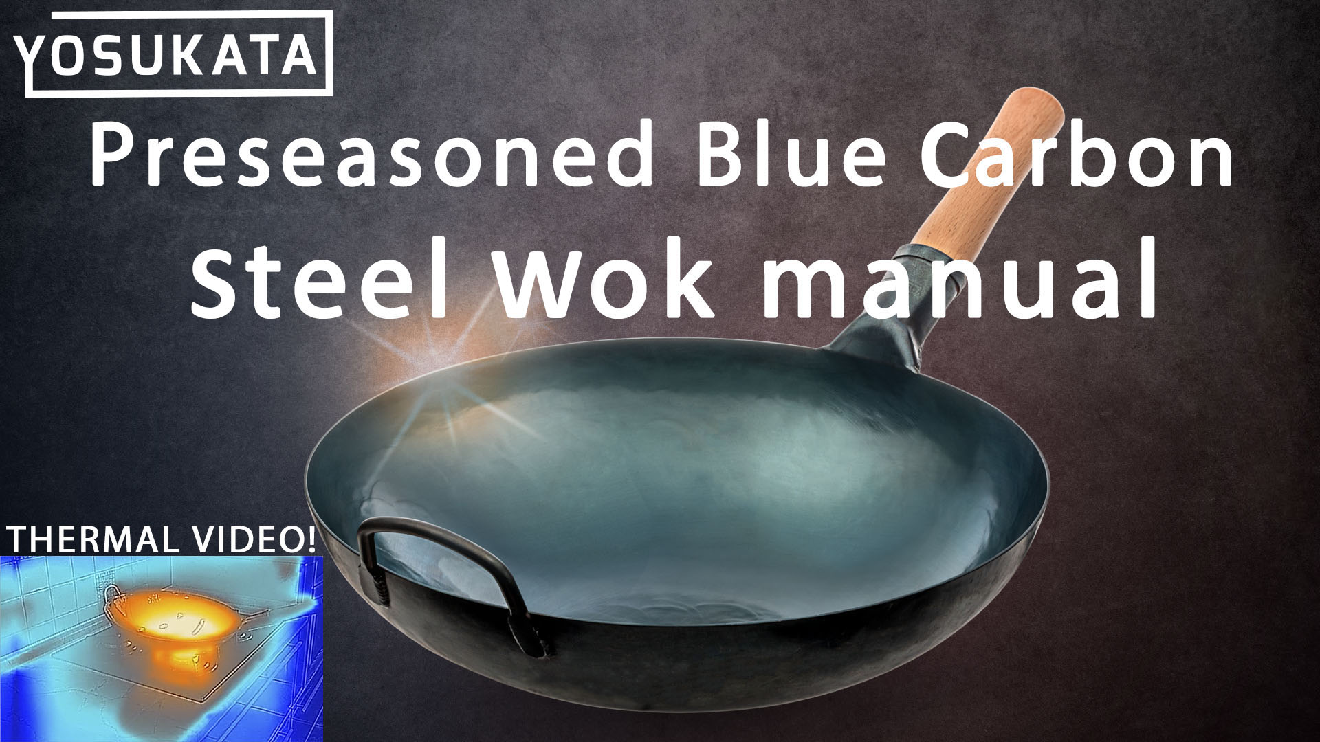Sartén Wok YOSUKATA de acero al carbono color azul miniatura 7