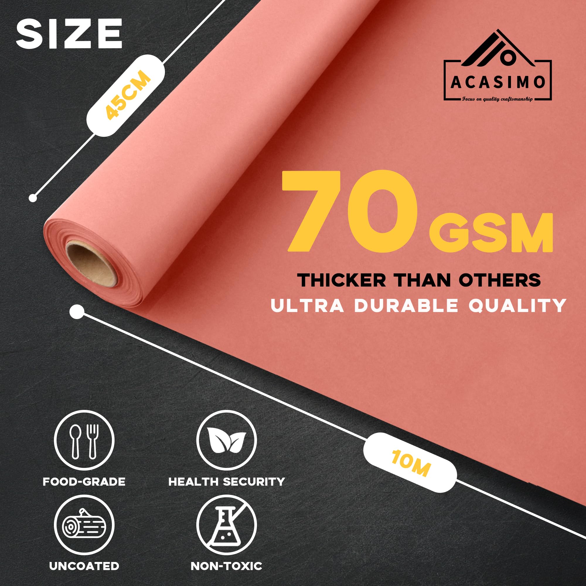 Meat Hugger Pink Butcher BBQ Paper Refill Roll For Dispenser Box (17.25 - View #4