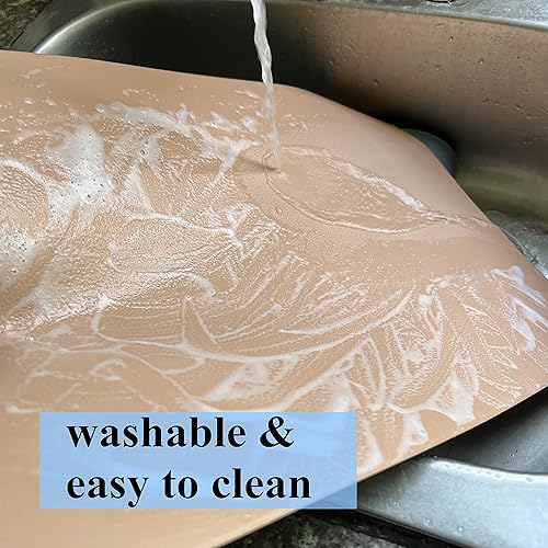 Miniatura 6 de WAZAIGUR Manteles individuales para mesa de comedor, impermeables, fáciles de limpiar, antideslizantes, aislamiento de calor, doble cara, duraderos,