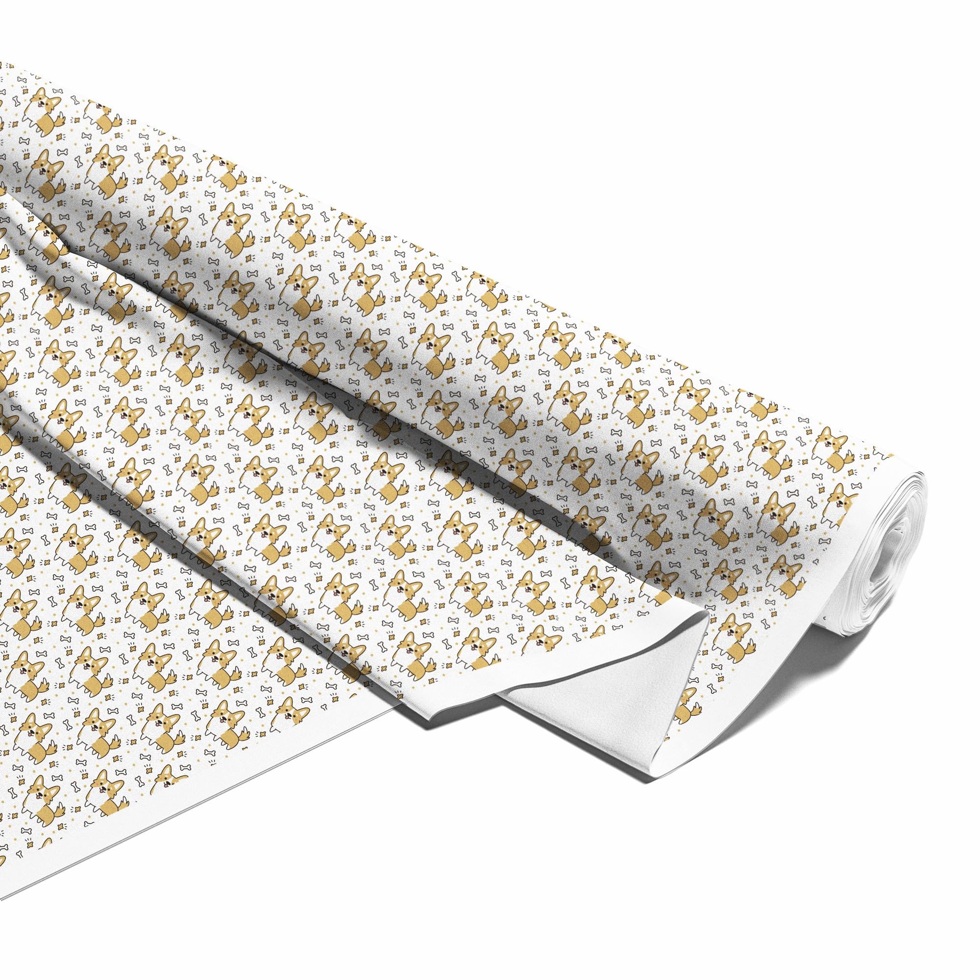 HEKO PANELS Softshell Stoff, Meterware, Welsh Corgi, 3 Meter 150 x 300 cm