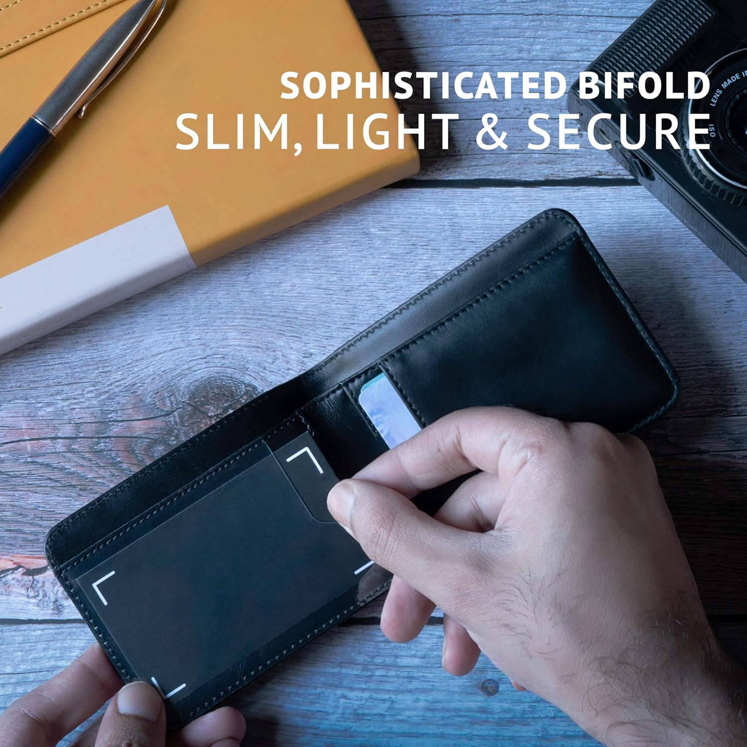 Vaultskin MANHATTAN ID Thin Leather Wallet with RFID Blocking and ID Window - Image 2