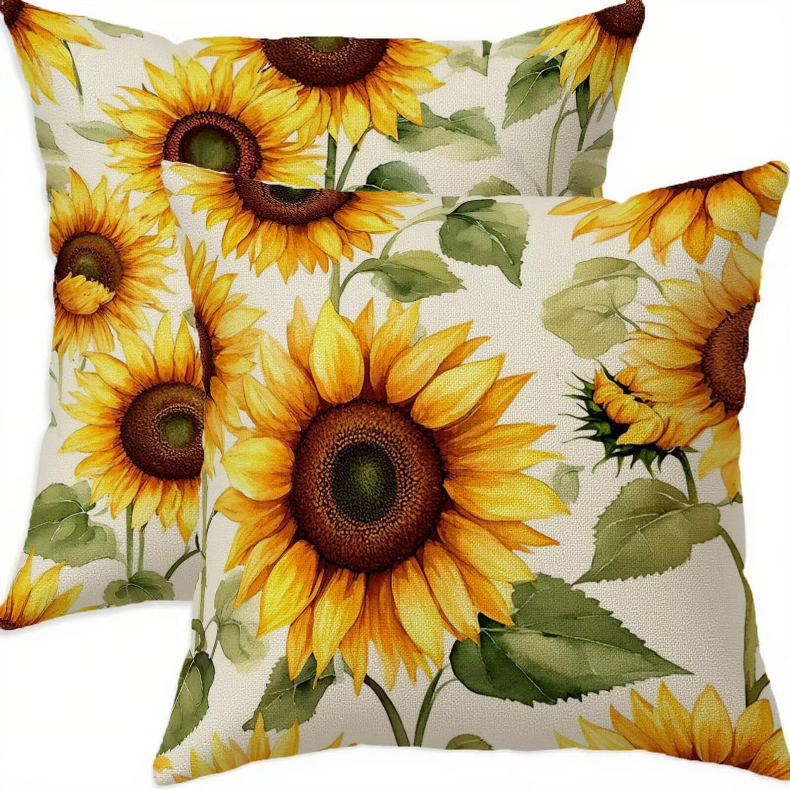 Housse coussin 60x60cm étanche en lin avec fermeture éclair invisible