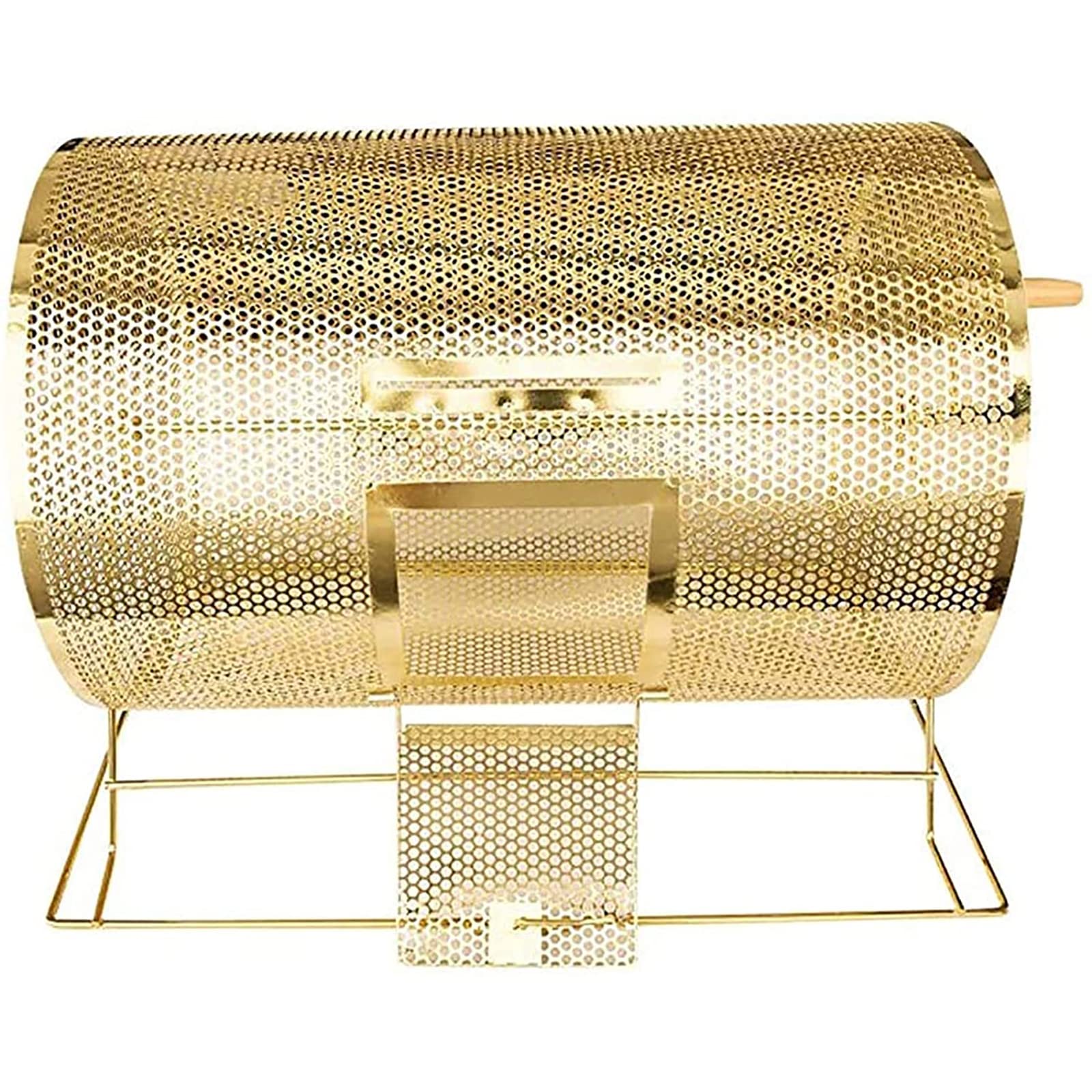 Tambour De Tombola En Bois Avec Poignée Tournante, Panier Métallique Transparent, Grande Capacité 30 Cm, Pour Fêtes, événements Et Lotos