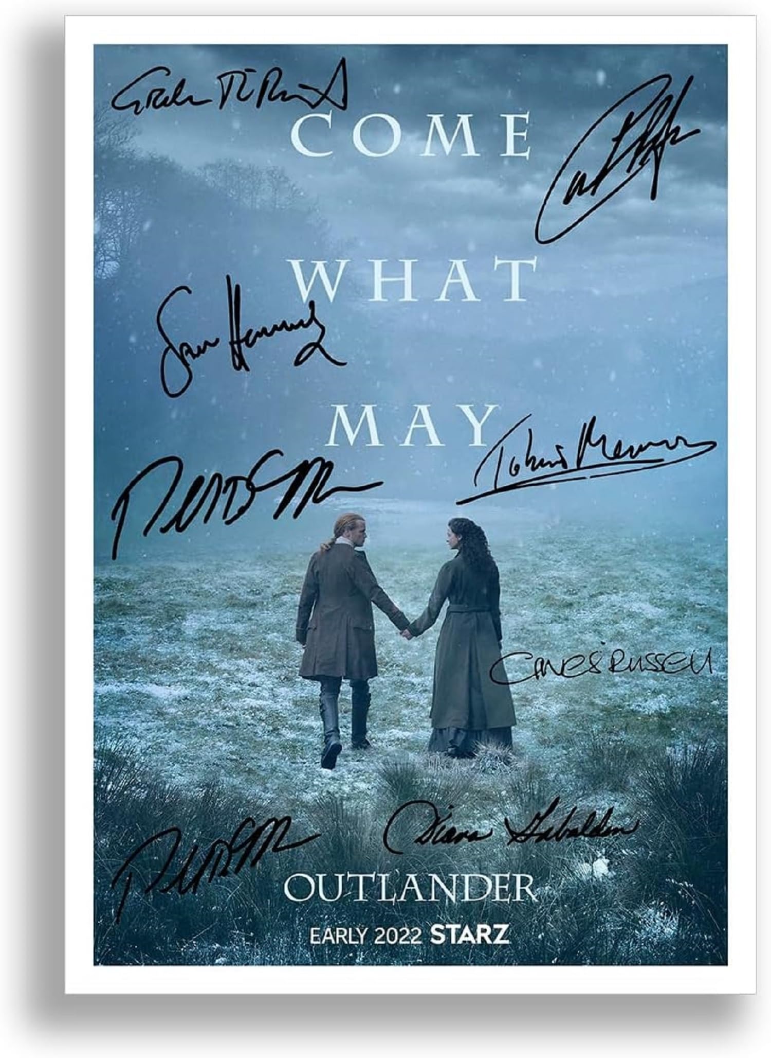 Mounted Gifts A3 Poster Only Outlander Series 6 Cast Signed Autograph A4 Poster Photo Print Tv Show Season Framed Boxset Memorabilia Gift Sam Heughan (A3 Poster Only)