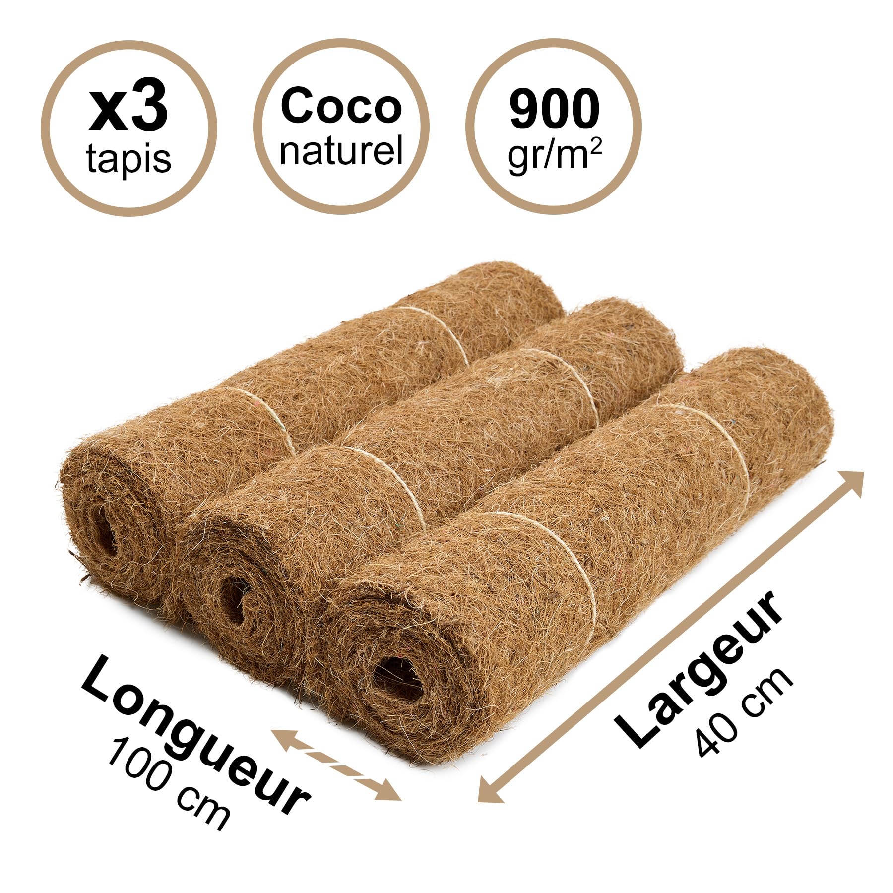 Rouleau De Doublure En Coco Naturel 100x50cm, Feuilles De Doublure En Fibre De Coco, Tapis De