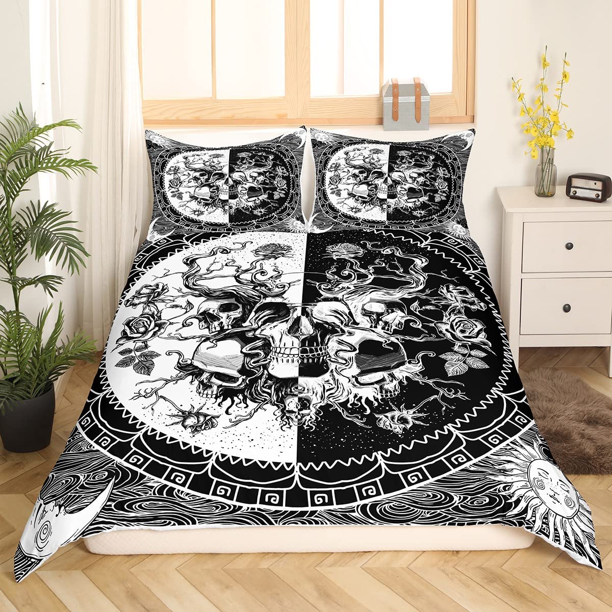 Set Copripiumino King Size Freyamy - 3 Pezzi Con Fiocchi Rosa E Federe - Foto 12