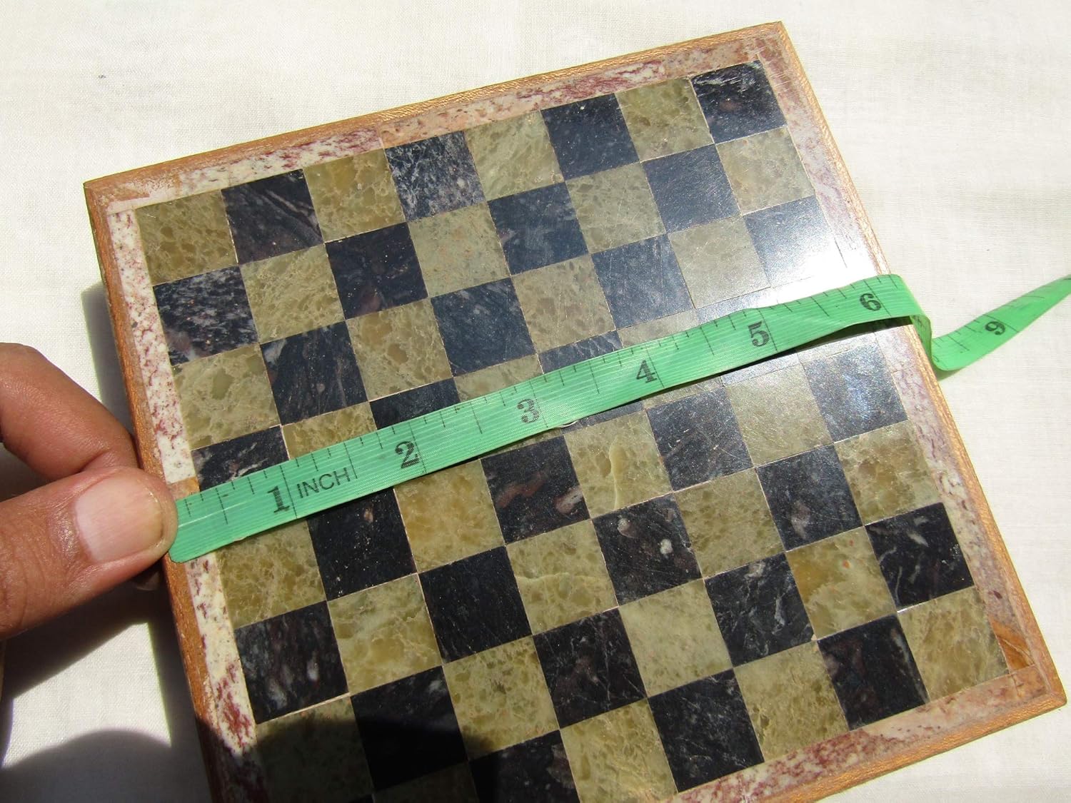 One-Day Sale: Up to 60% Off mysticalindia Handmade Wooden Marble Chess Game And Board Set Unique Pieces, (6 Inches x 6 Inches)