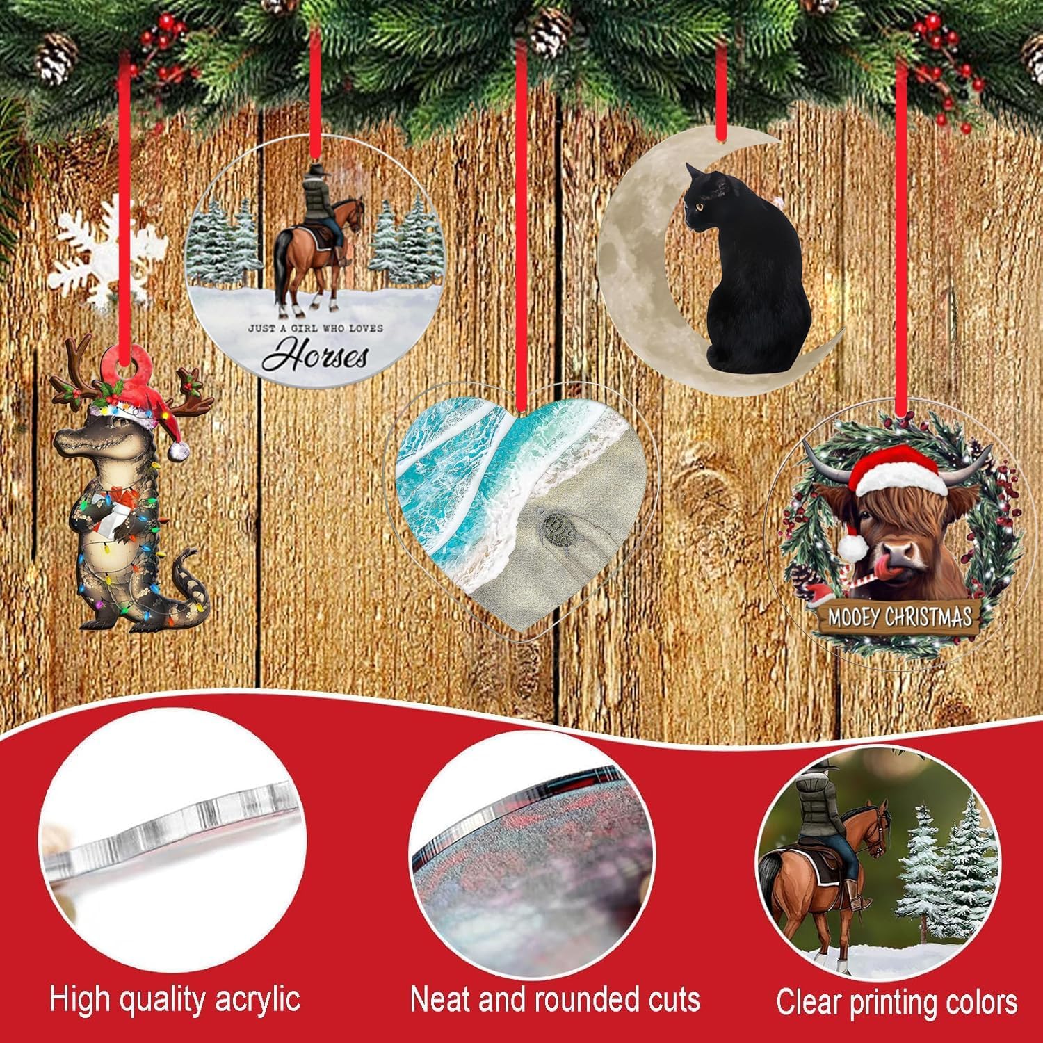 2025 Christmas Ornament,Funny Christmas Tree Decorations Ornaments,Hanging Accessories,Friend Family Xmas Gift (Love Beach) image 3