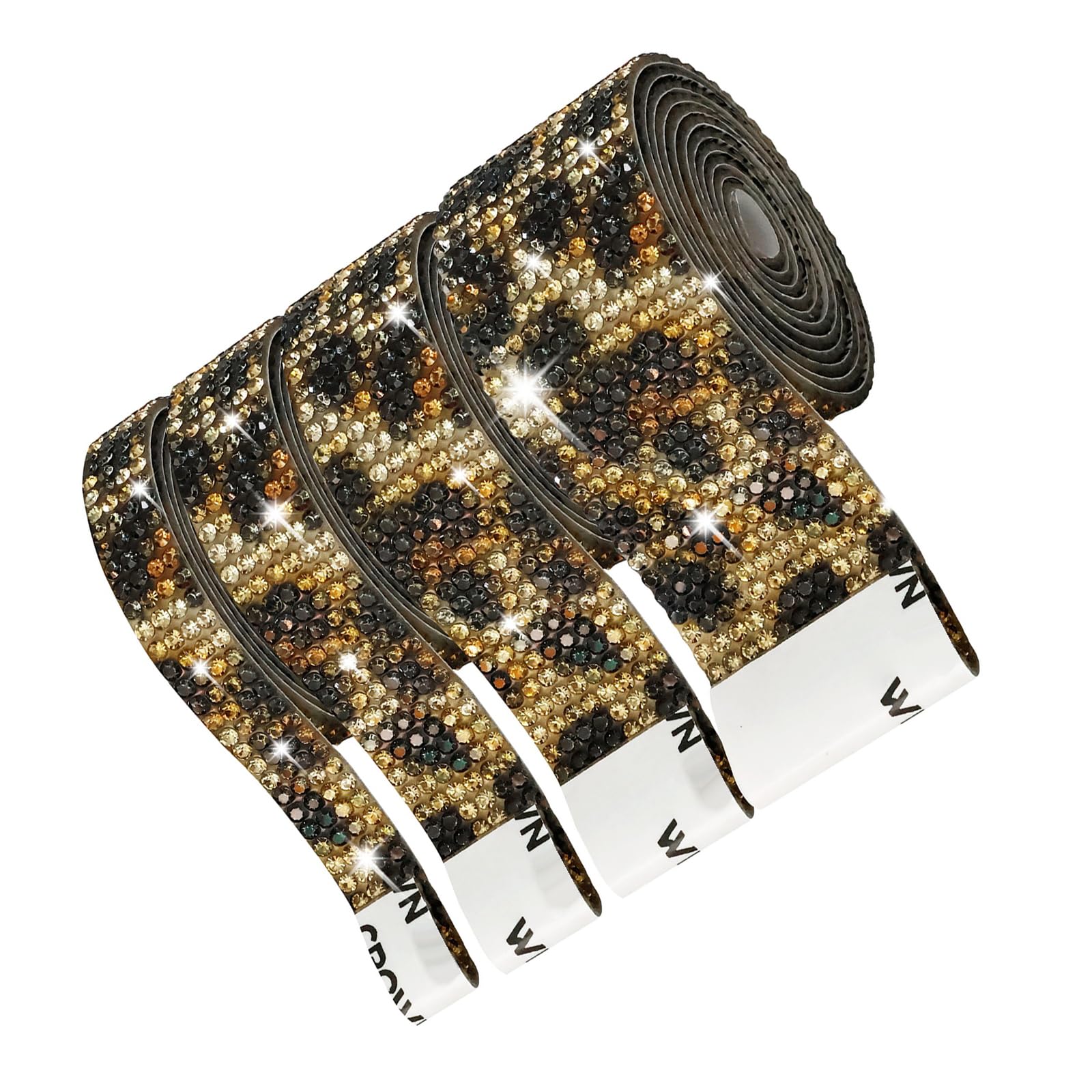 LUCKGONI Glass Crystals Rhinestones Ribbon Roll With 4/6/8/10 Row For Clothing And Home Decoration