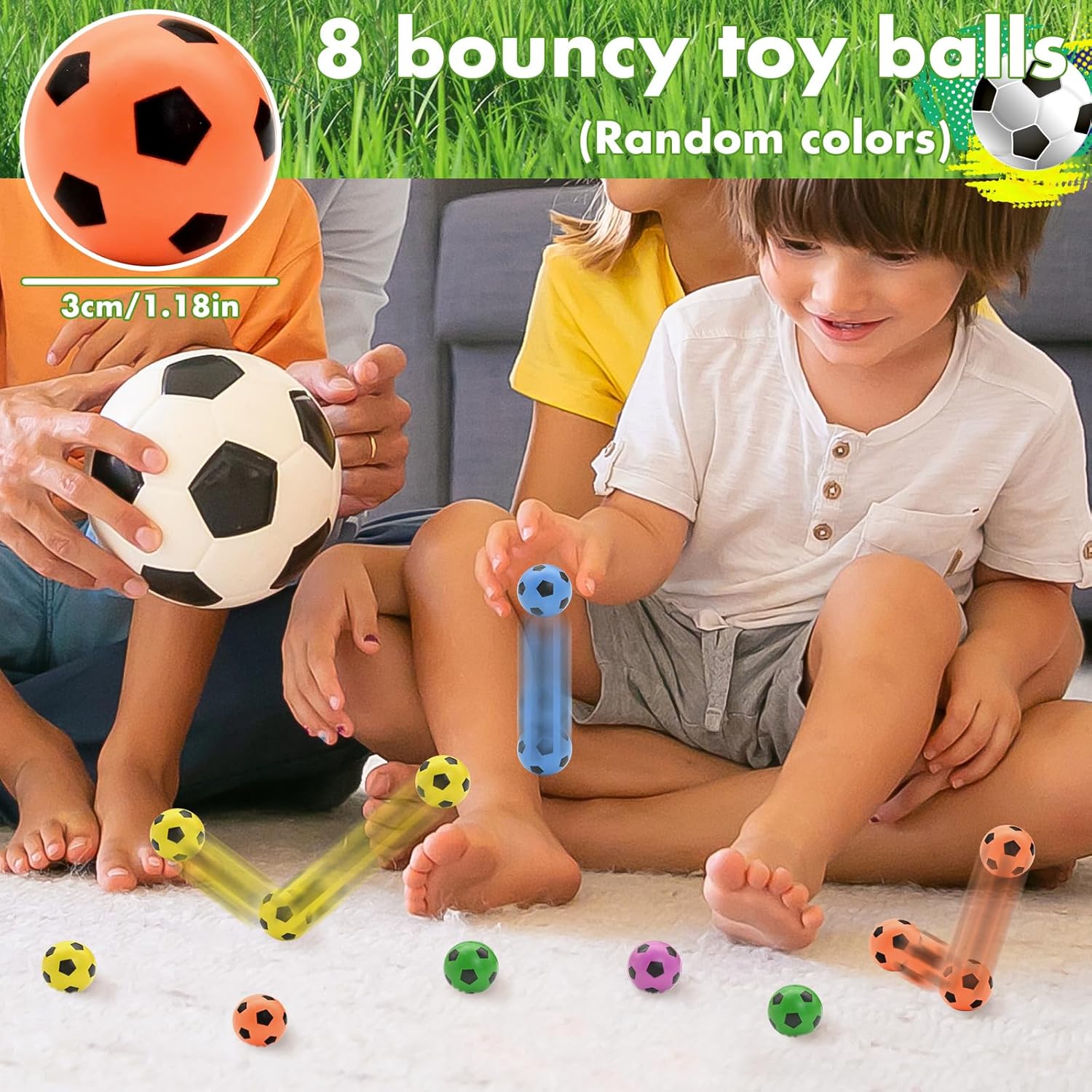 FEMBW 110-Pcs Soccer Party Favors Set for Kids – Birthday Goodie Bags with Mini Soccer Balls, Whistles, Slap & Silicone Bracelets, Keychains, Stickers & Toys - Image 4