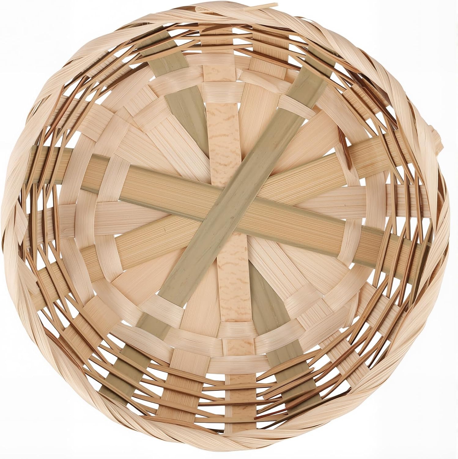 10 Pack Round Bamboo Gift Baskets, 7" Small Woven Bread & Fruit Basket for Kitchen Restaurant Display, Party Decor Serving Storage