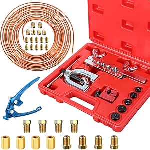 Single Flaring Tool Kit + Blue Tube Bender- 25 Ft. 3/16 And 1/4