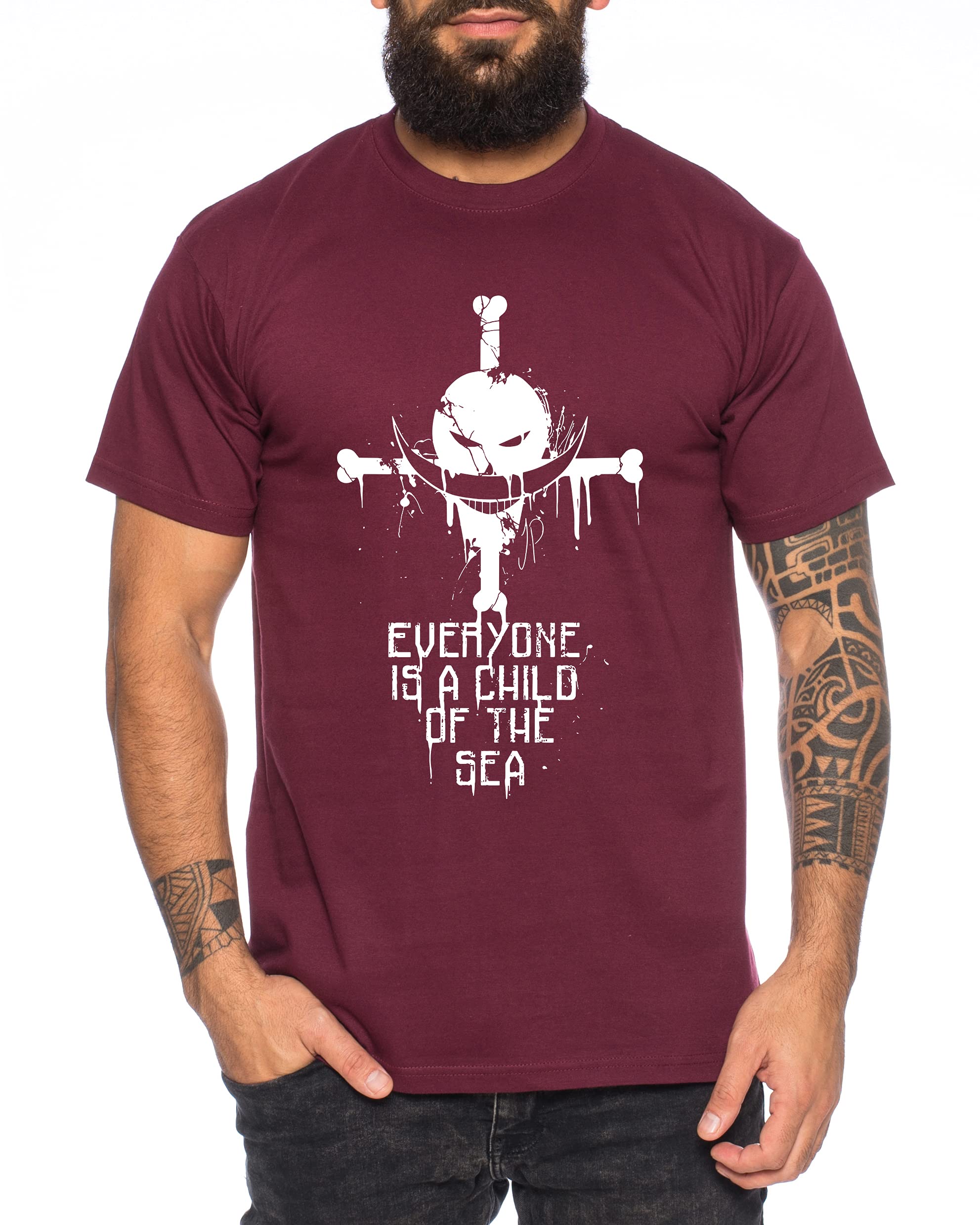 Tee Kiki Sea Zoro One Manga Maglietta Luffy da Uomo Anime Piece
