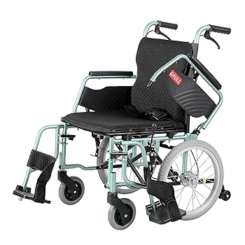 Amazon | 車椅子 軽量 折りたたみ アルミ製 介助ブレーキ付き