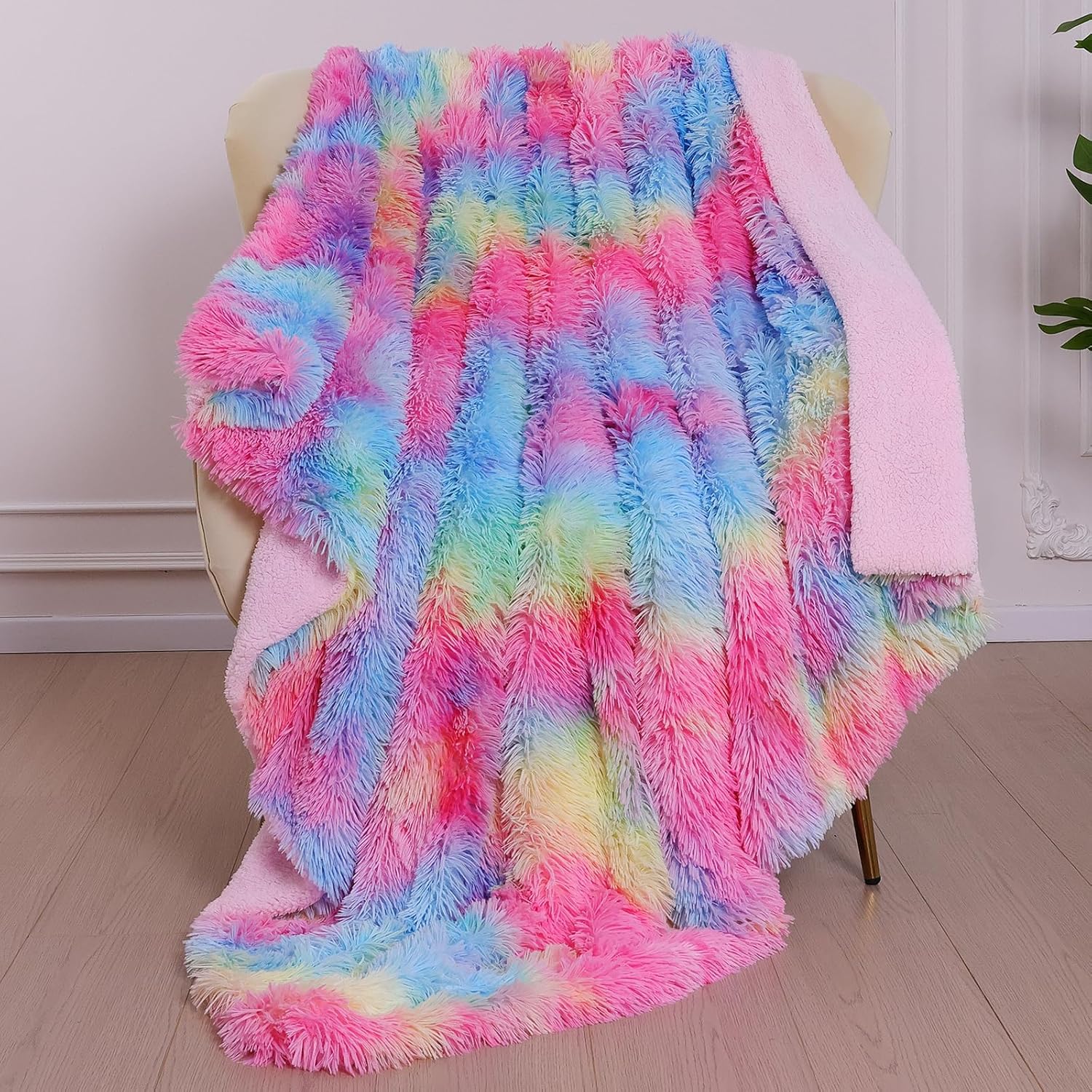 KANKAEU Sherpa Blanket Queen Size, 530GSM Warm Thick