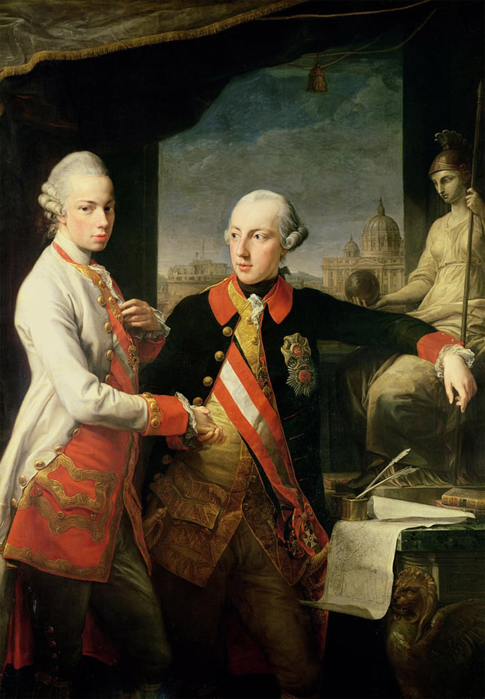 SERENDIPITP Aesthetic Poster Photo Wall Print Retro Picture Kaiser Ii and the Grand Leopold of Tuscany by Pompeo Girolamo Batoni Modern Wall Artwork for Home Decor 60x90cm